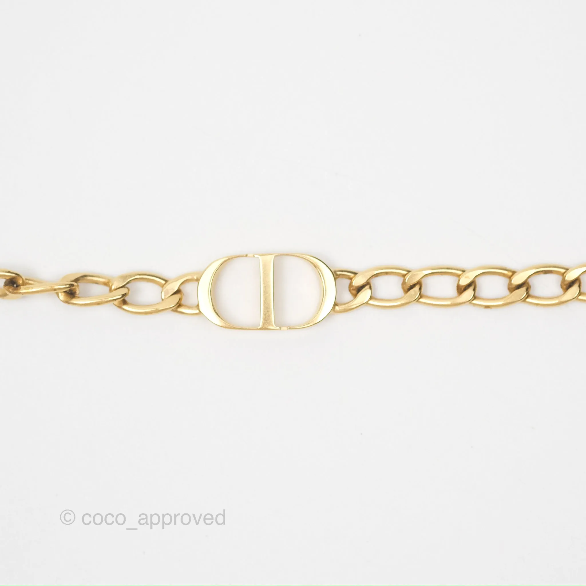 Christian Dior Petit CD Choker Necklace Gold Tone