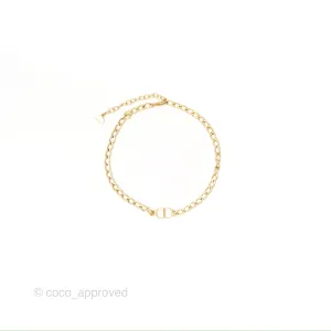 Christian Dior Petit CD Choker Necklace Gold Tone
