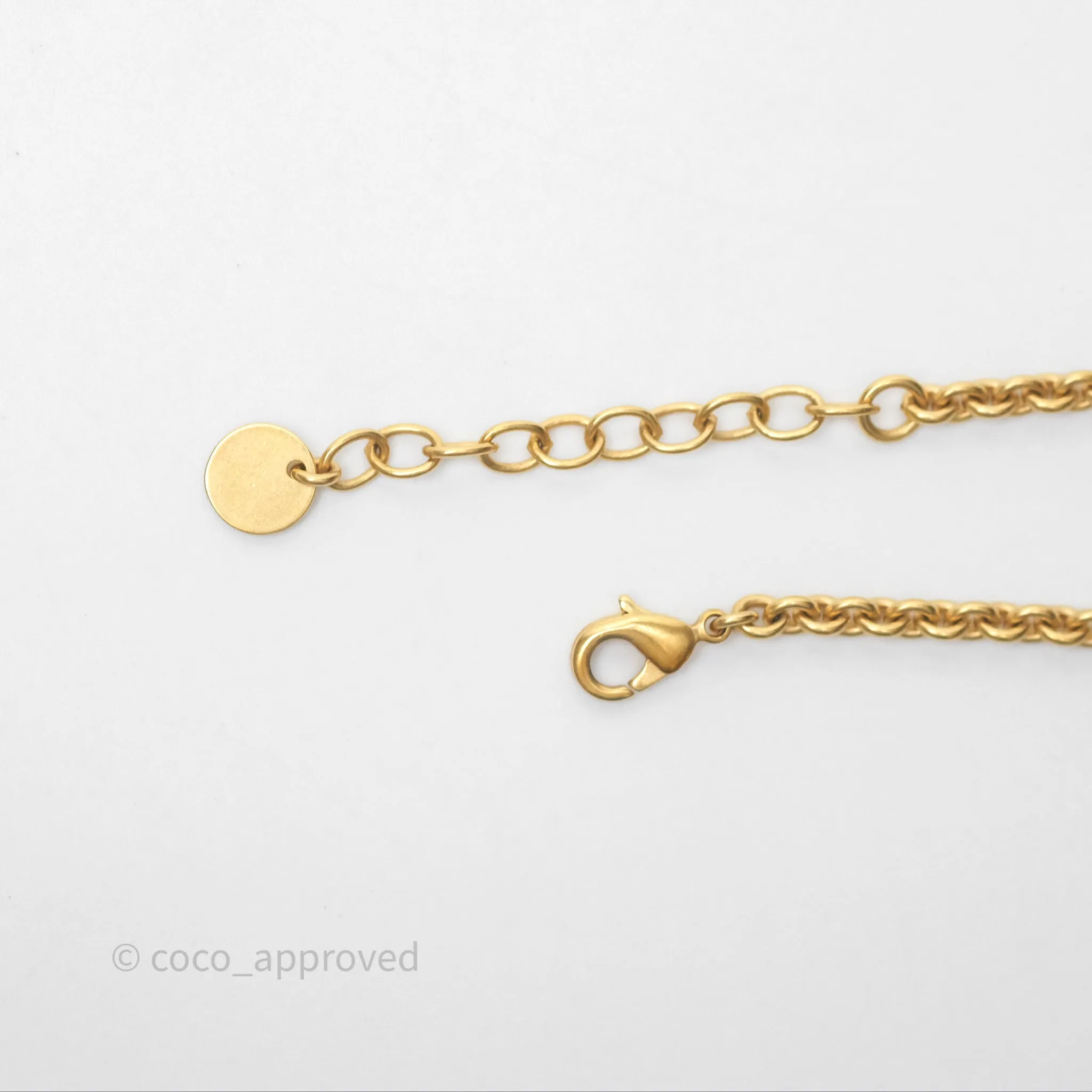 Christian Dior Petit CD Necklace Gold Tone