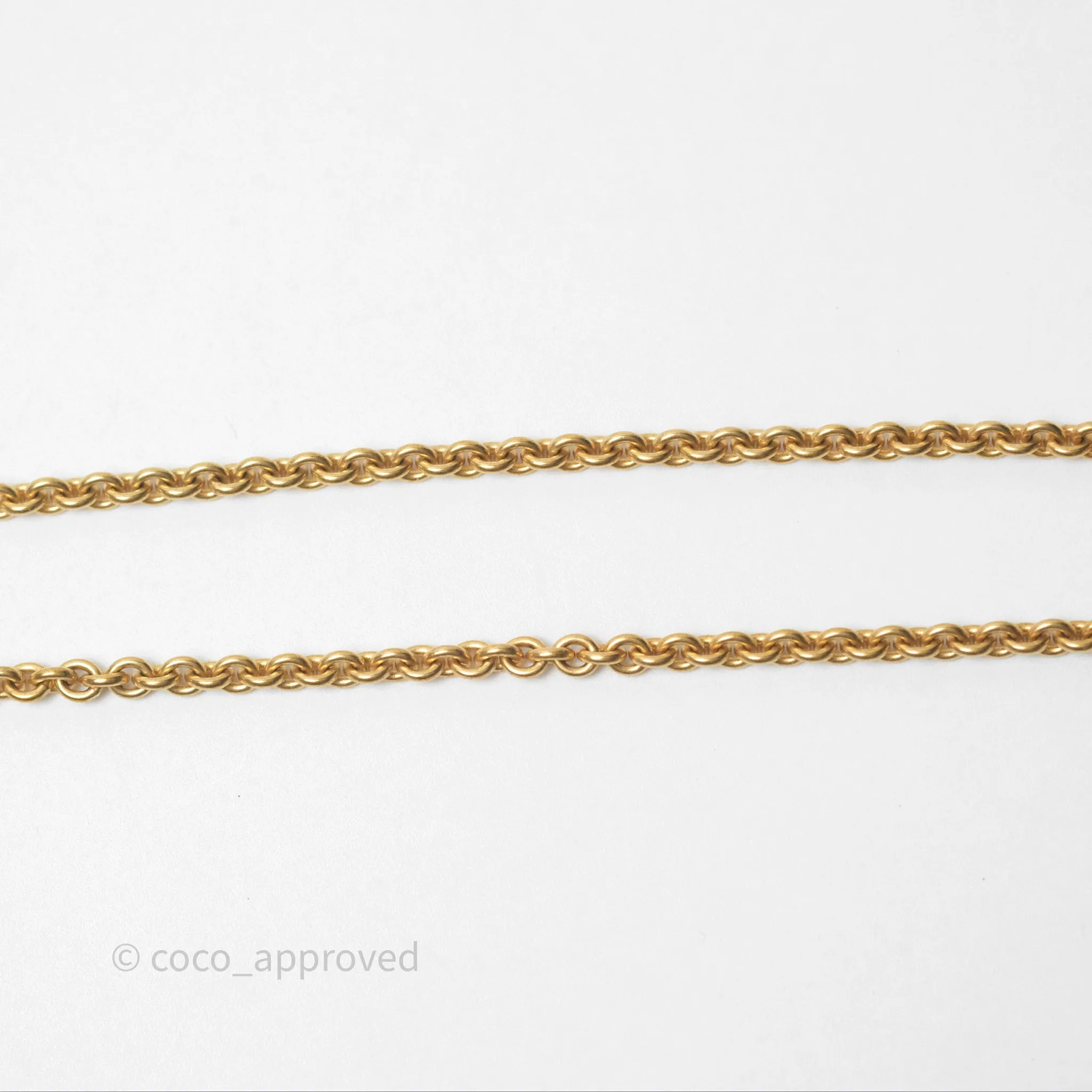 Christian Dior Petit CD Necklace Gold Tone