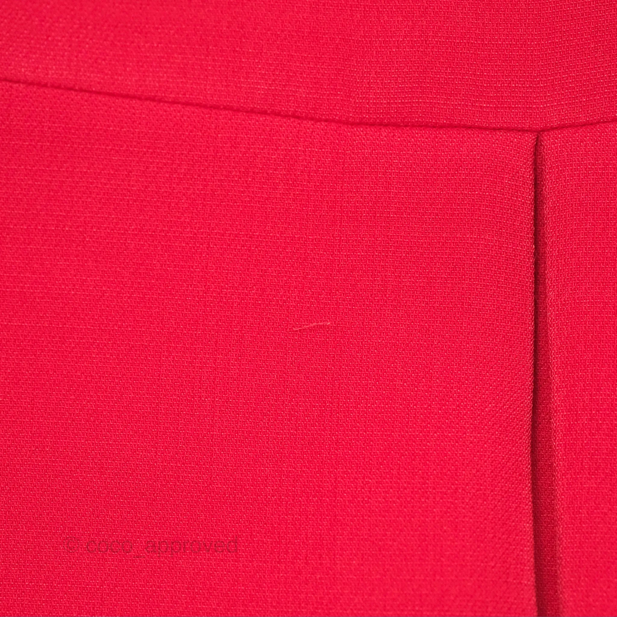 Christian Dior Red Wool Silk Dress Size 34