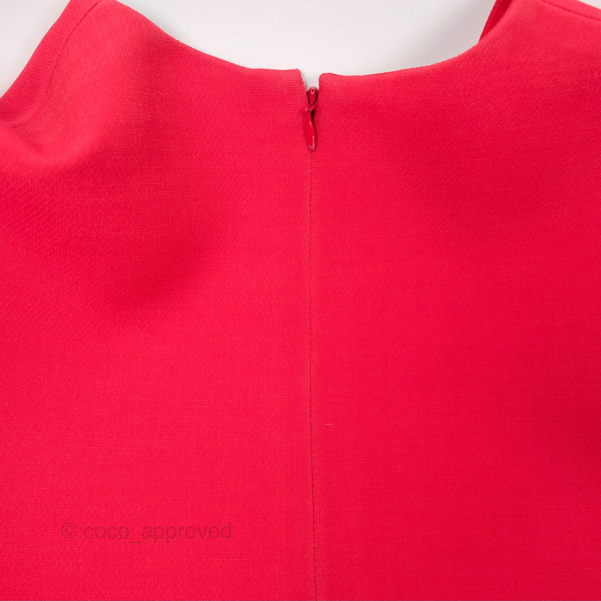 Christian Dior Red Wool Silk Dress Size 34