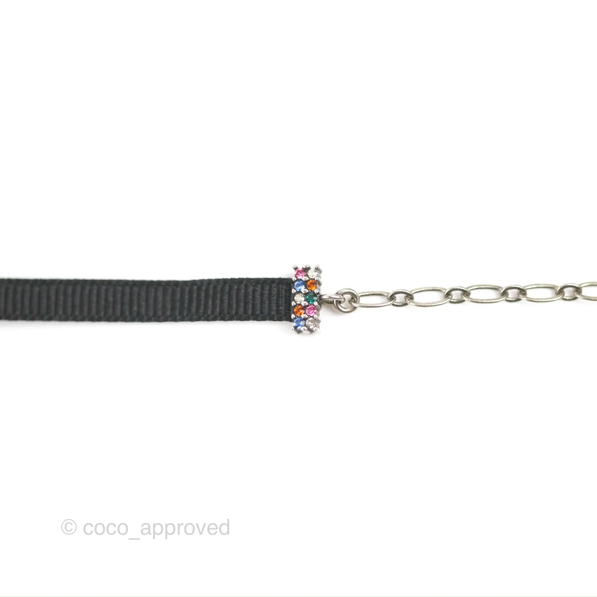 Christian Dior Ribbon Strass J'Adior Choker Necklace