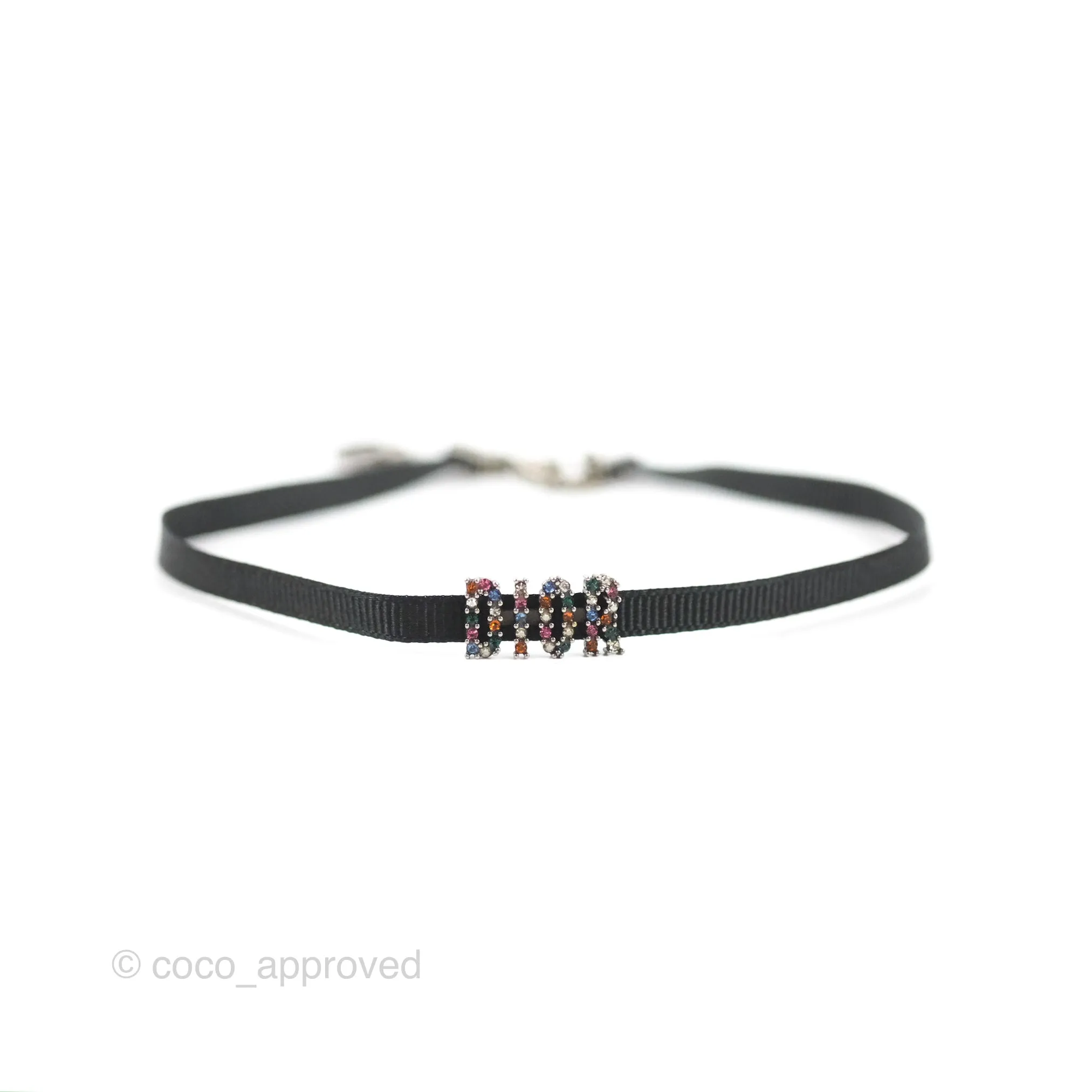 Christian Dior Ribbon Strass J'Adior Choker Necklace