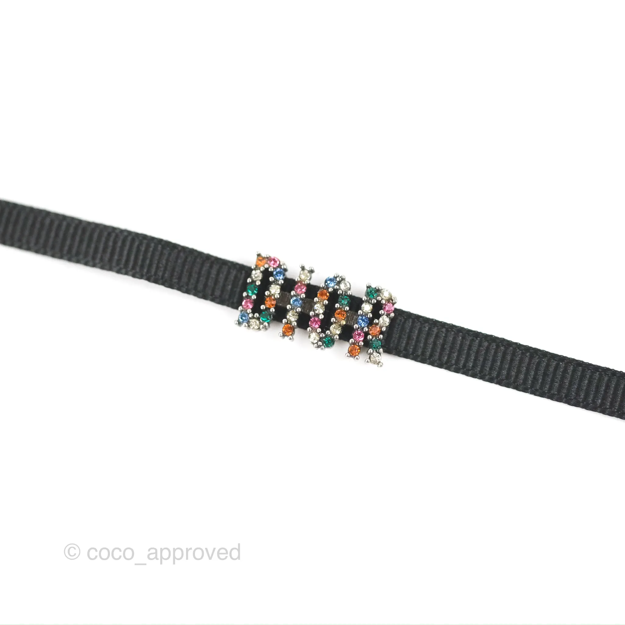 Christian Dior Ribbon Strass J'Adior Choker Necklace