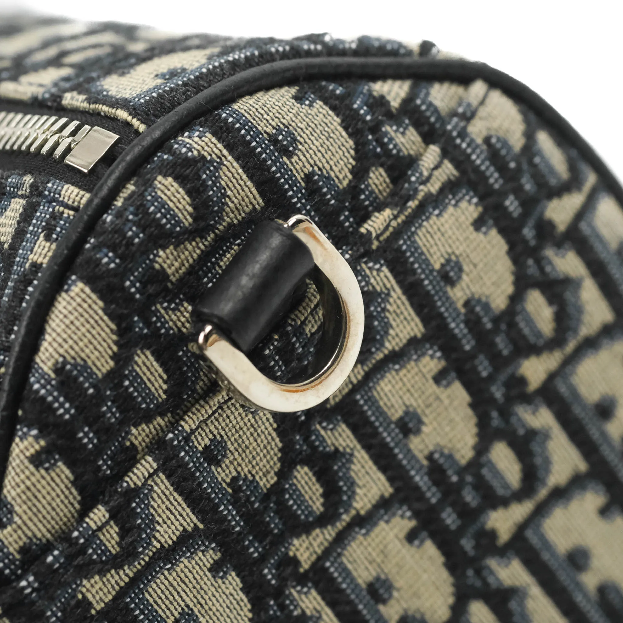 Christian Dior Roller Messenger Bag Beige and Black Dior Oblique Jacquard