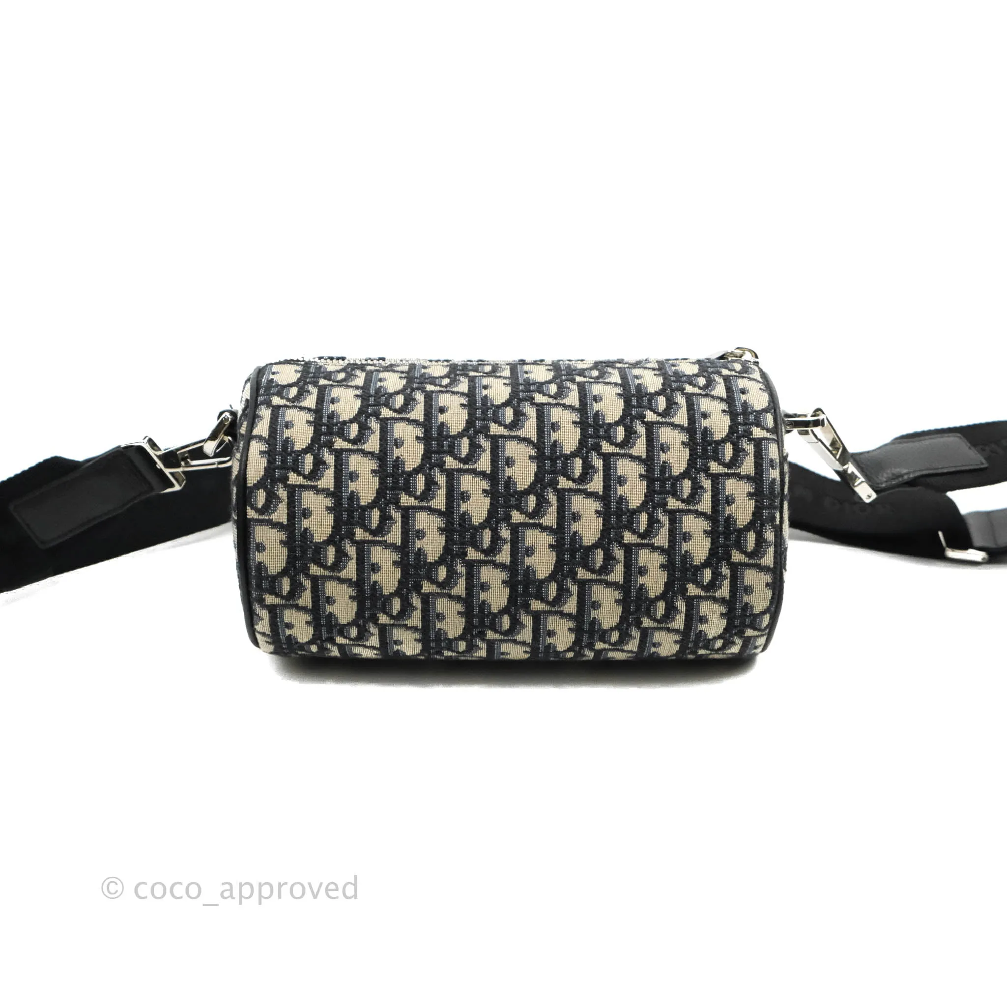 Christian Dior Roller Messenger Bag Beige and Black Dior Oblique Jacquard
