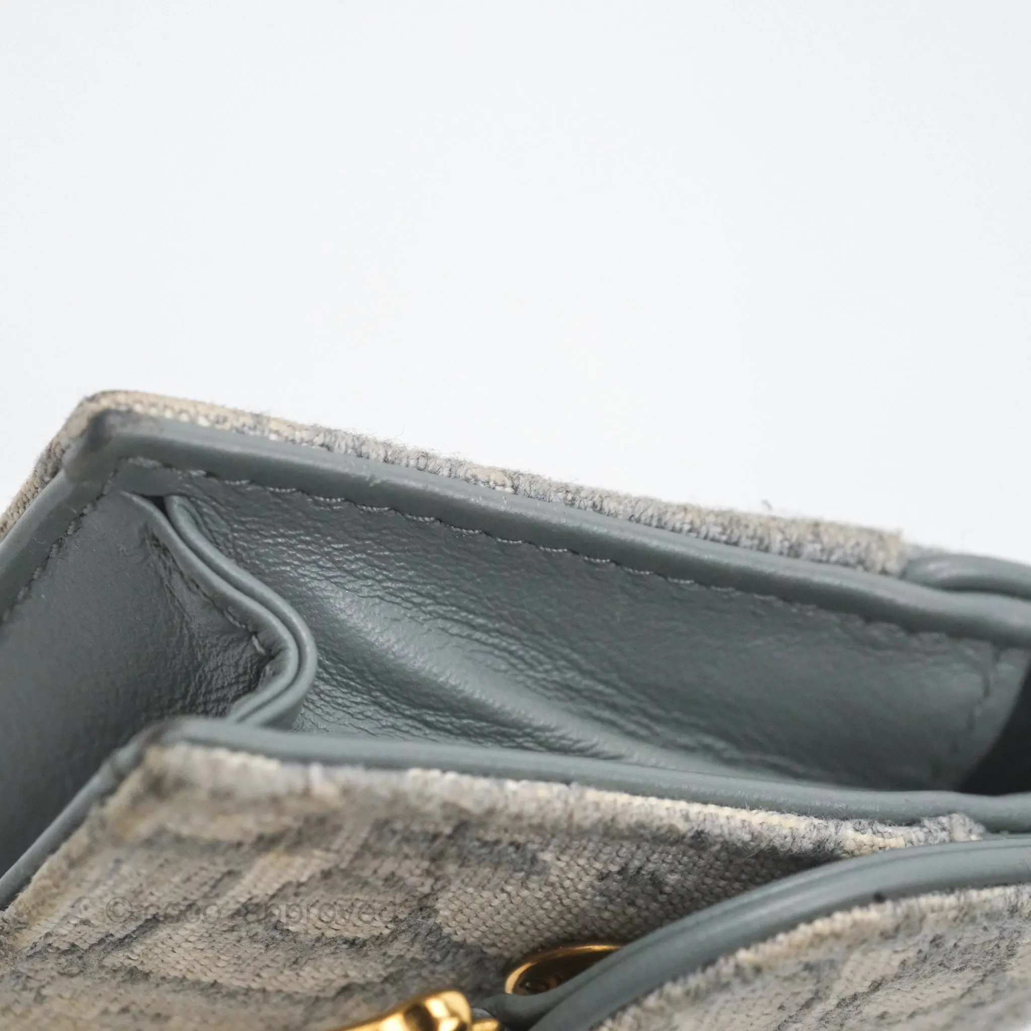 Christian Dior Saddle Bloom Card Holder Gray Dior Oblique Jacquard