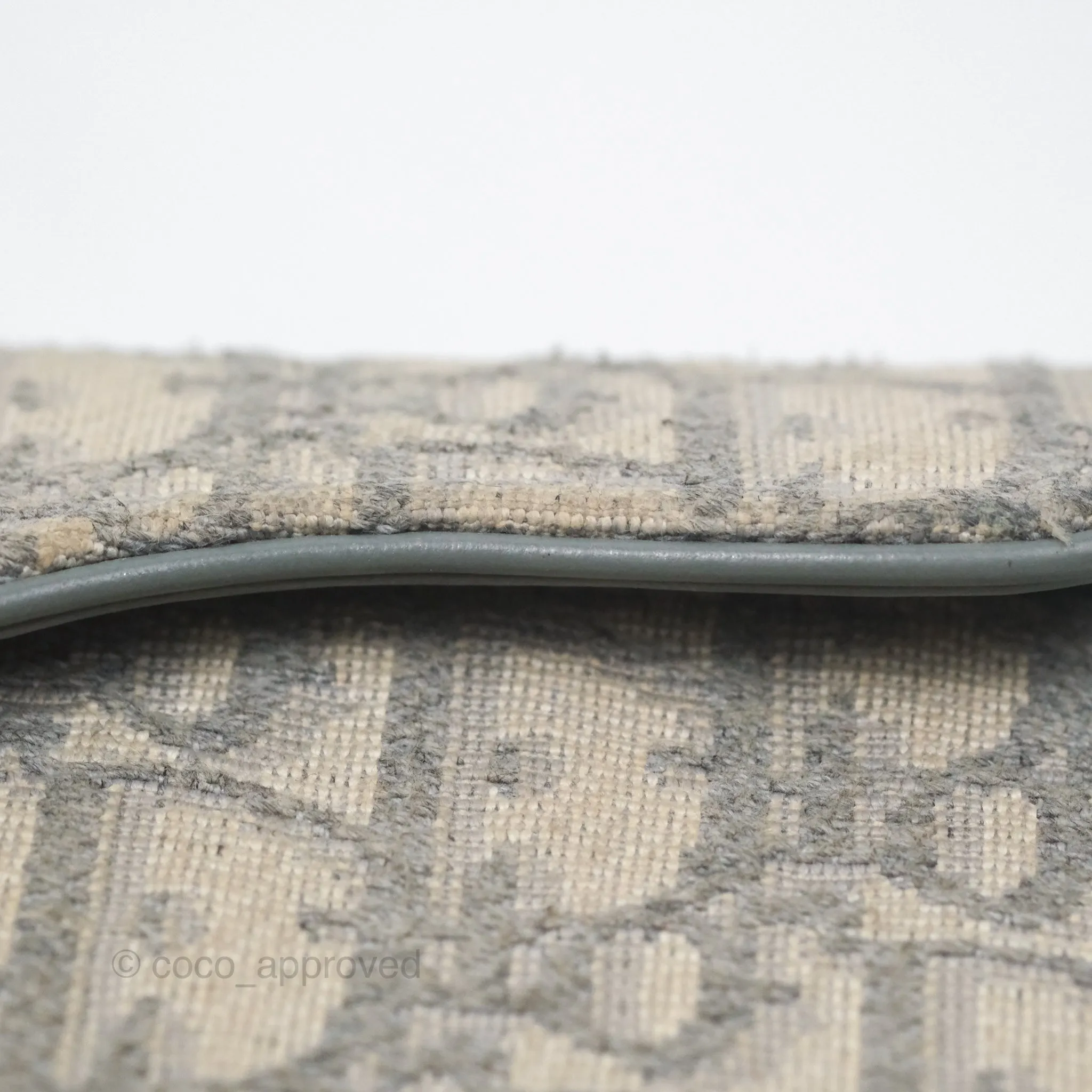 Christian Dior Saddle Bloom Card Holder Gray Dior Oblique Jacquard