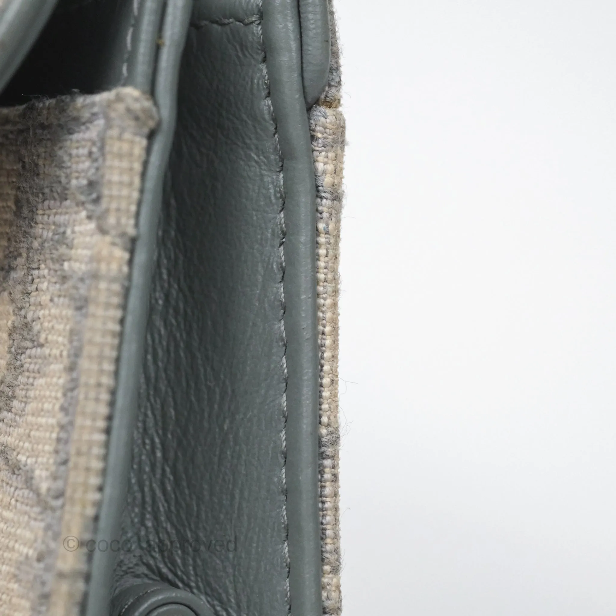 Christian Dior Saddle Bloom Card Holder Gray Dior Oblique Jacquard