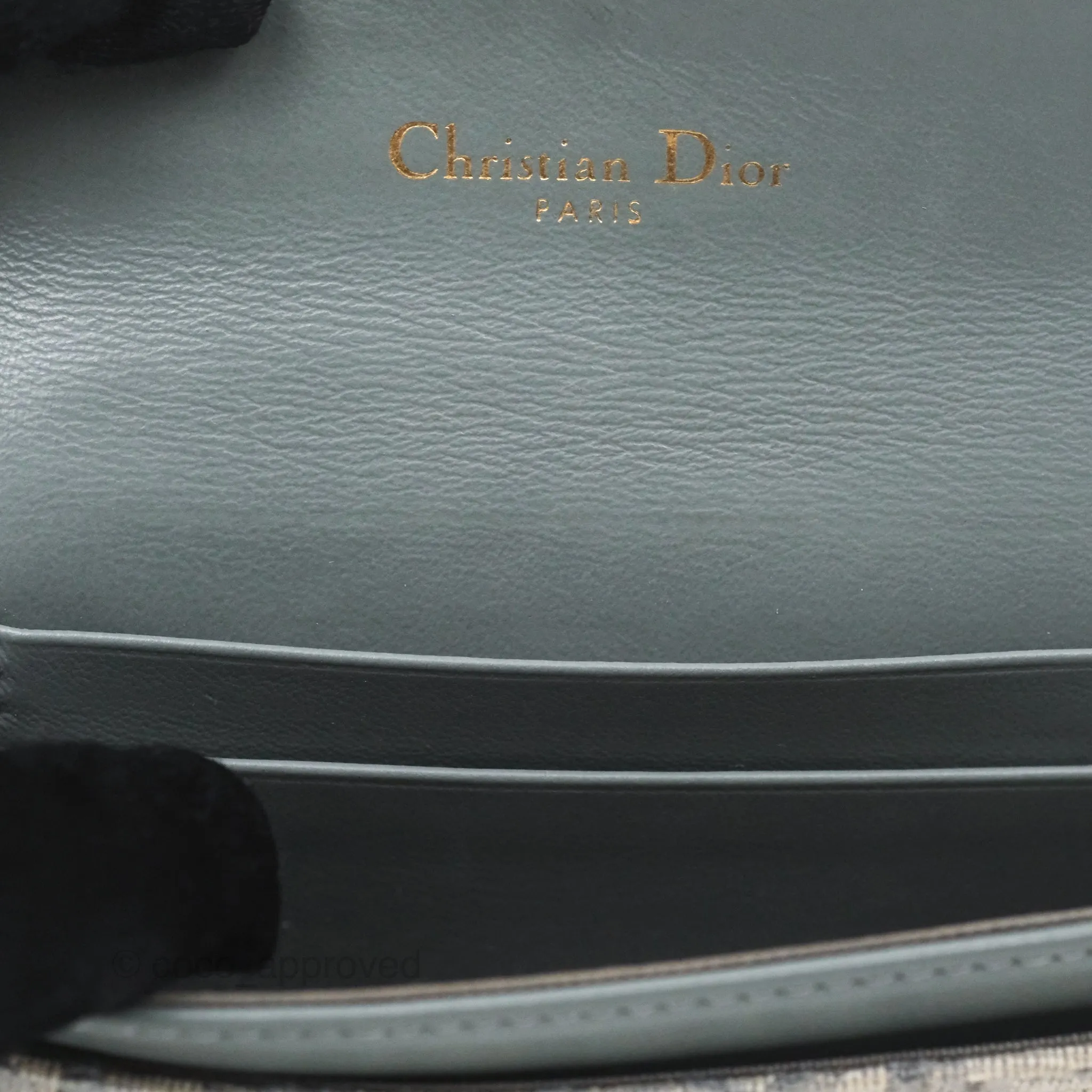 Christian Dior Saddle Bloom Card Holder Gray Dior Oblique Jacquard