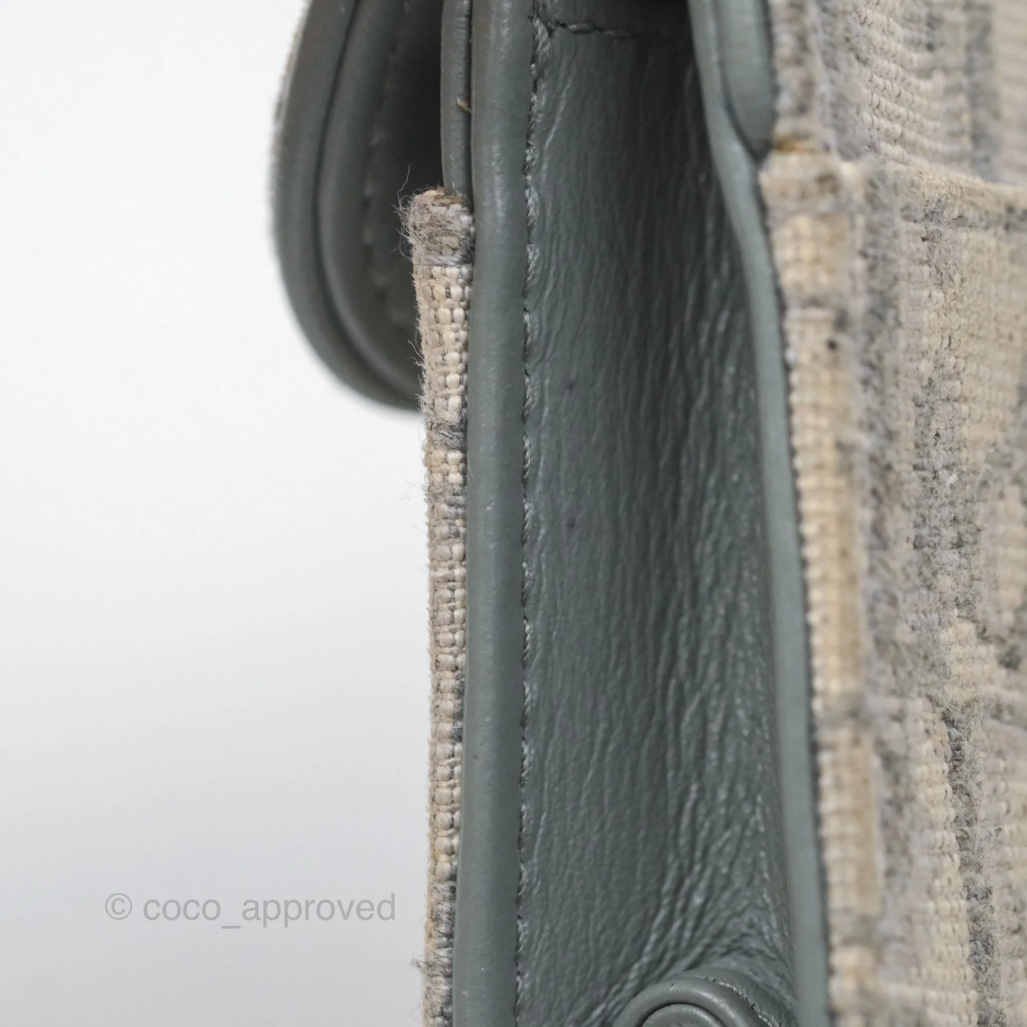 Christian Dior Saddle Bloom Card Holder Gray Dior Oblique Jacquard