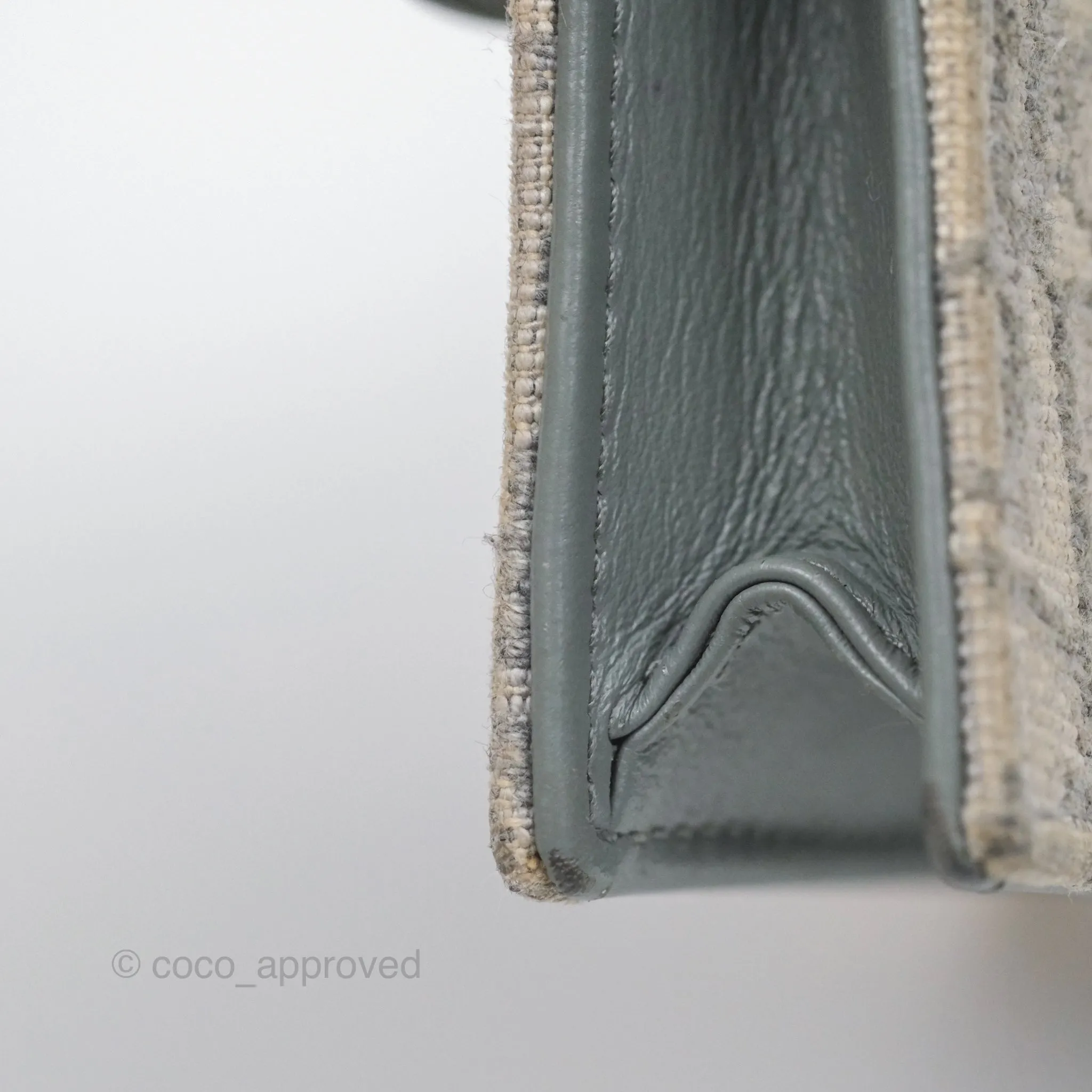Christian Dior Saddle Bloom Card Holder Gray Dior Oblique Jacquard