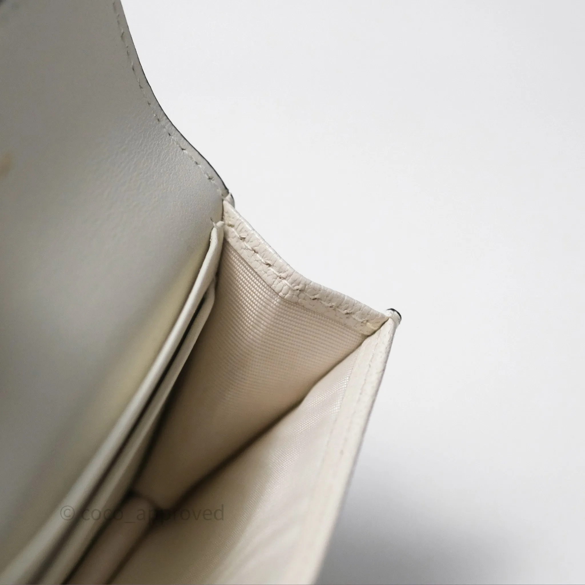 Christian Dior Saddle Bloom Card Holder Latte Goatskin
