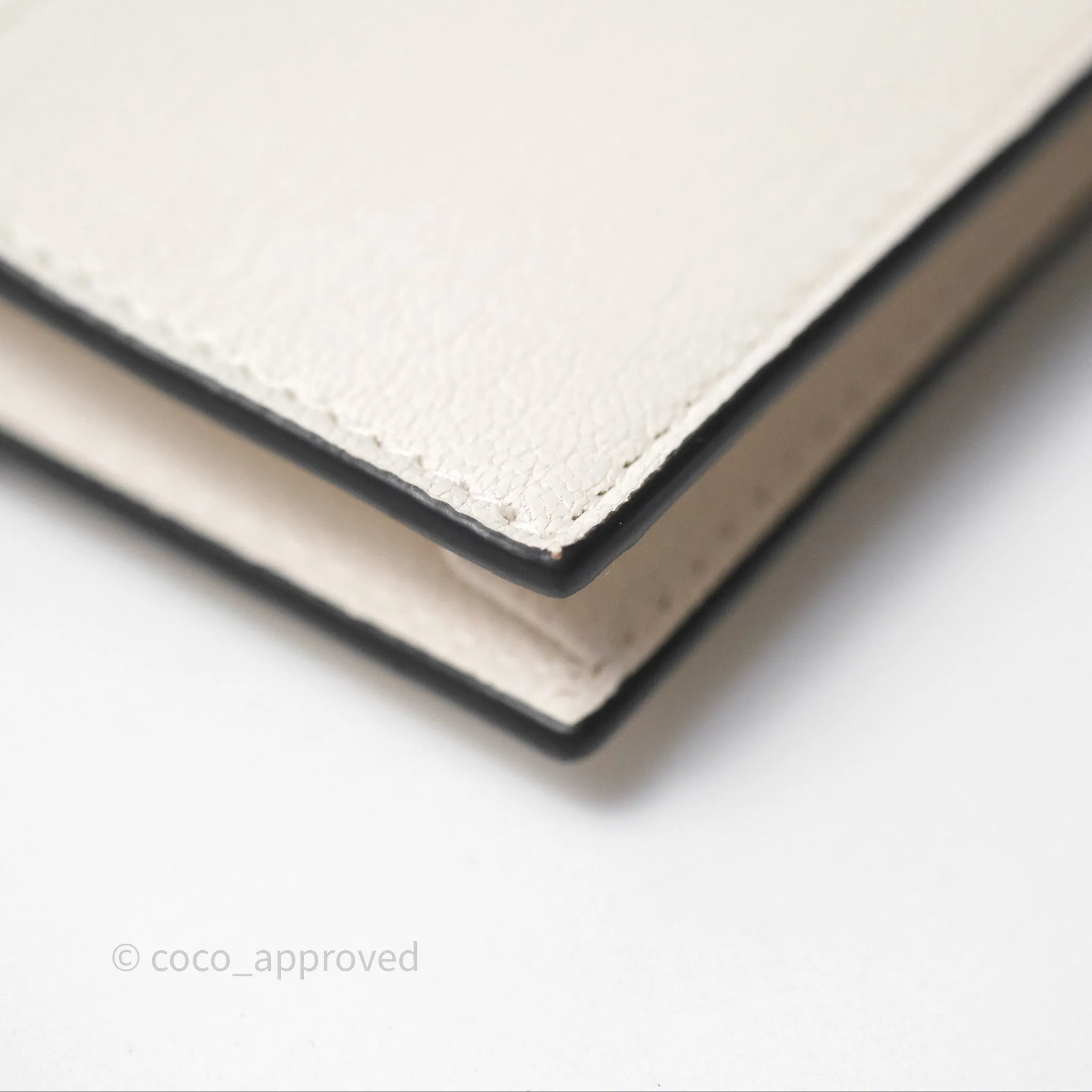 Christian Dior Saddle Bloom Card Holder Latte Goatskin