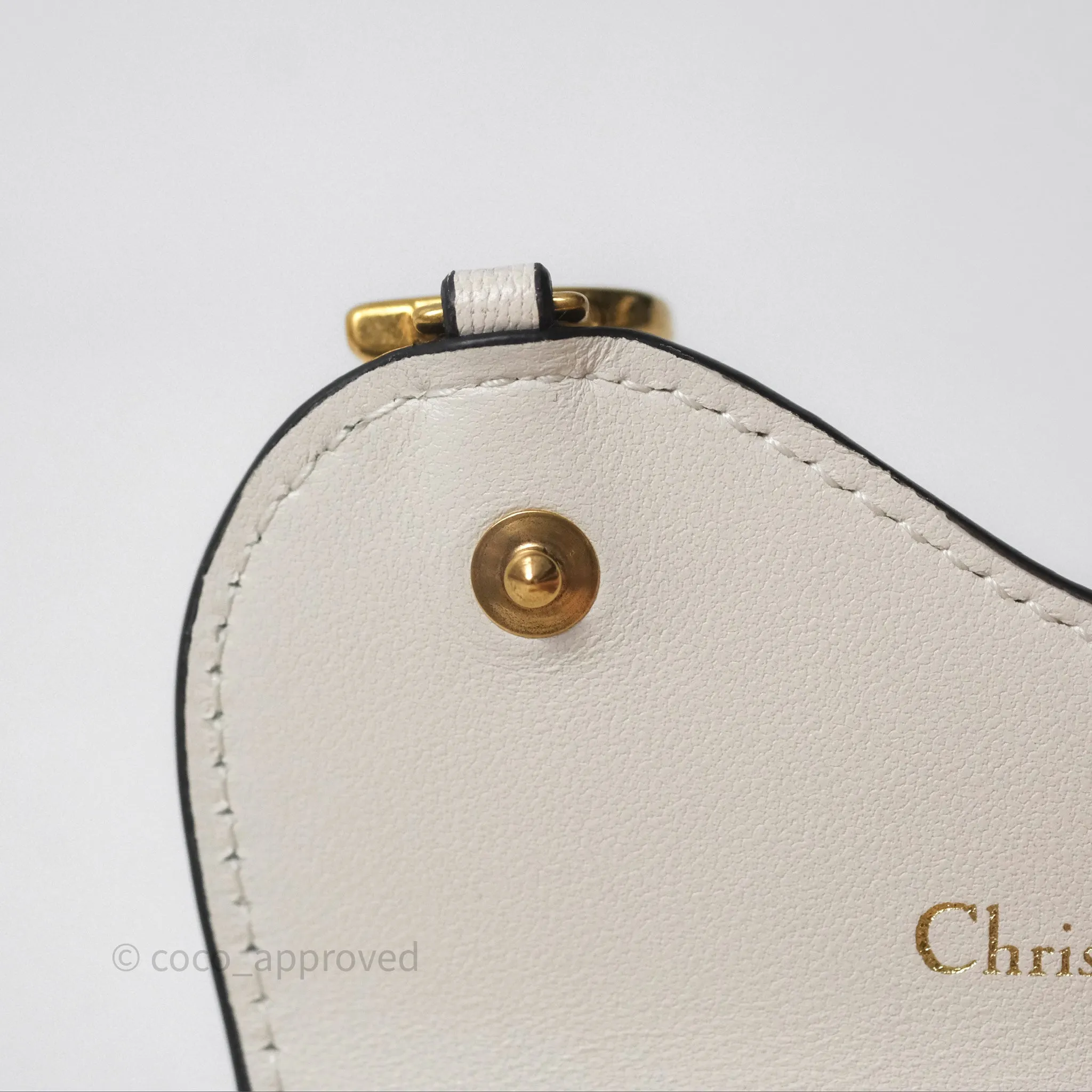 Christian Dior Saddle Bloom Card Holder Latte Goatskin