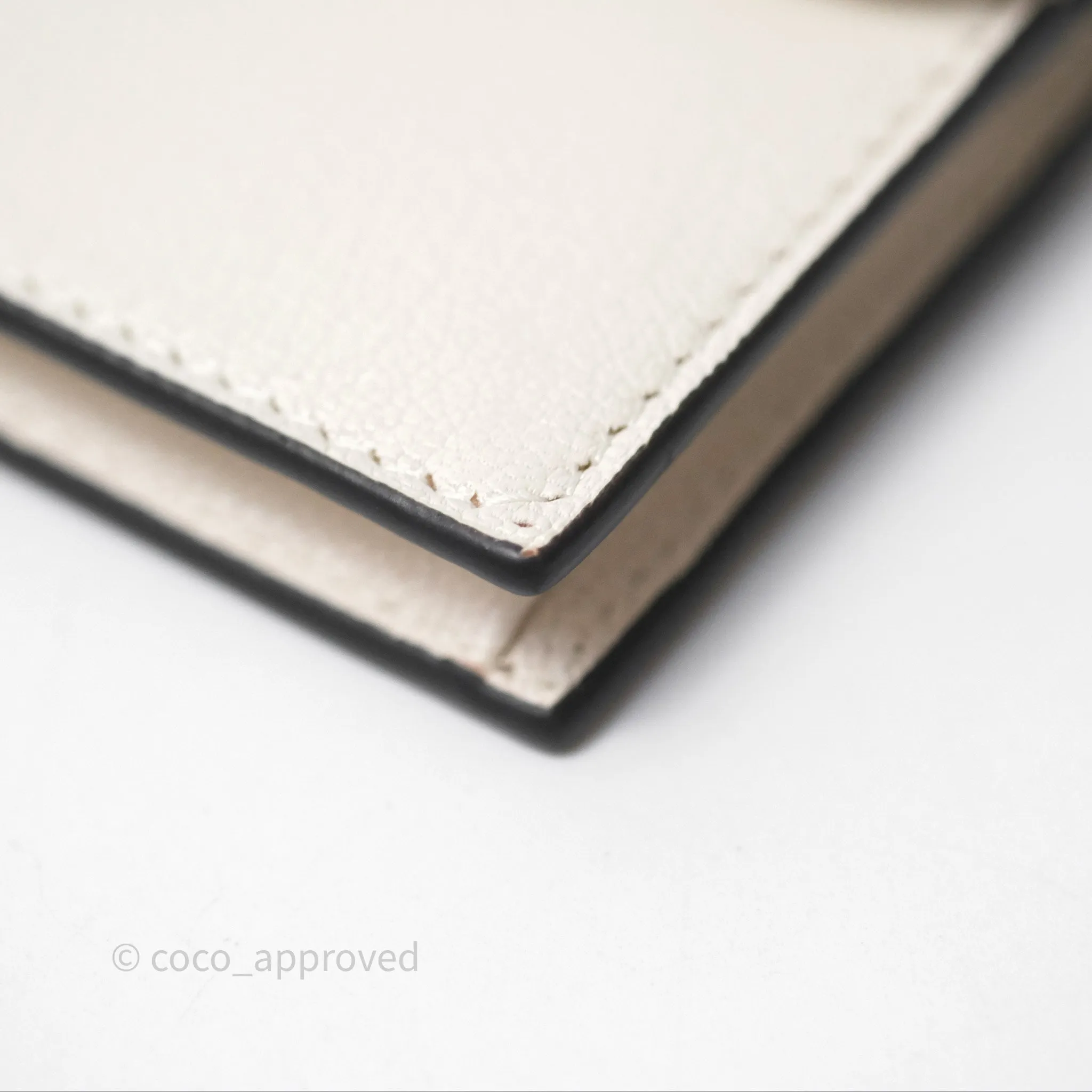 Christian Dior Saddle Bloom Card Holder Latte Goatskin