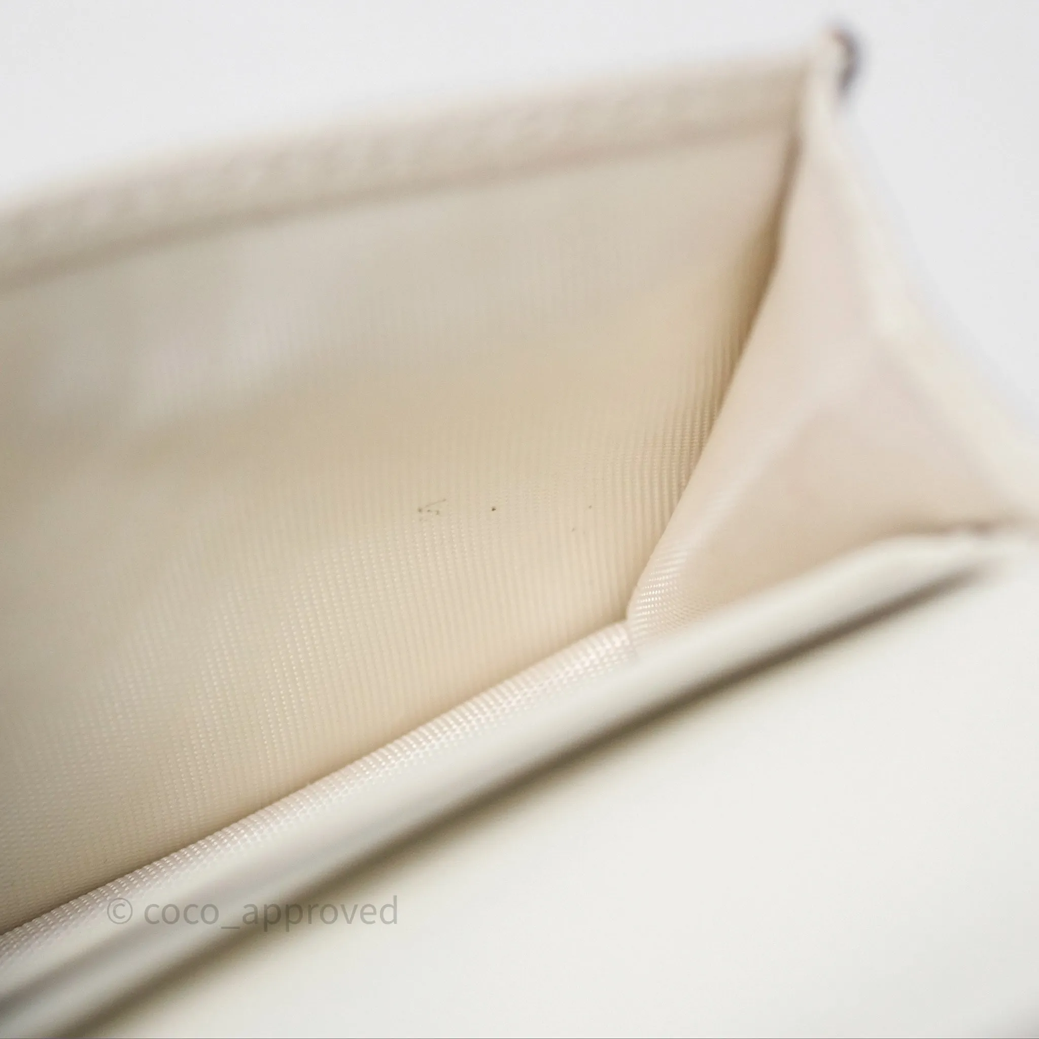 Christian Dior Saddle Bloom Card Holder Latte Goatskin