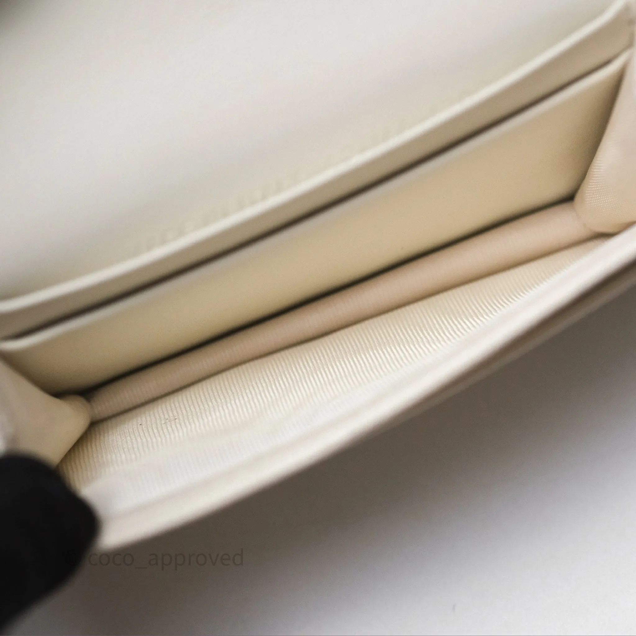 Christian Dior Saddle Bloom Card Holder Latte Goatskin