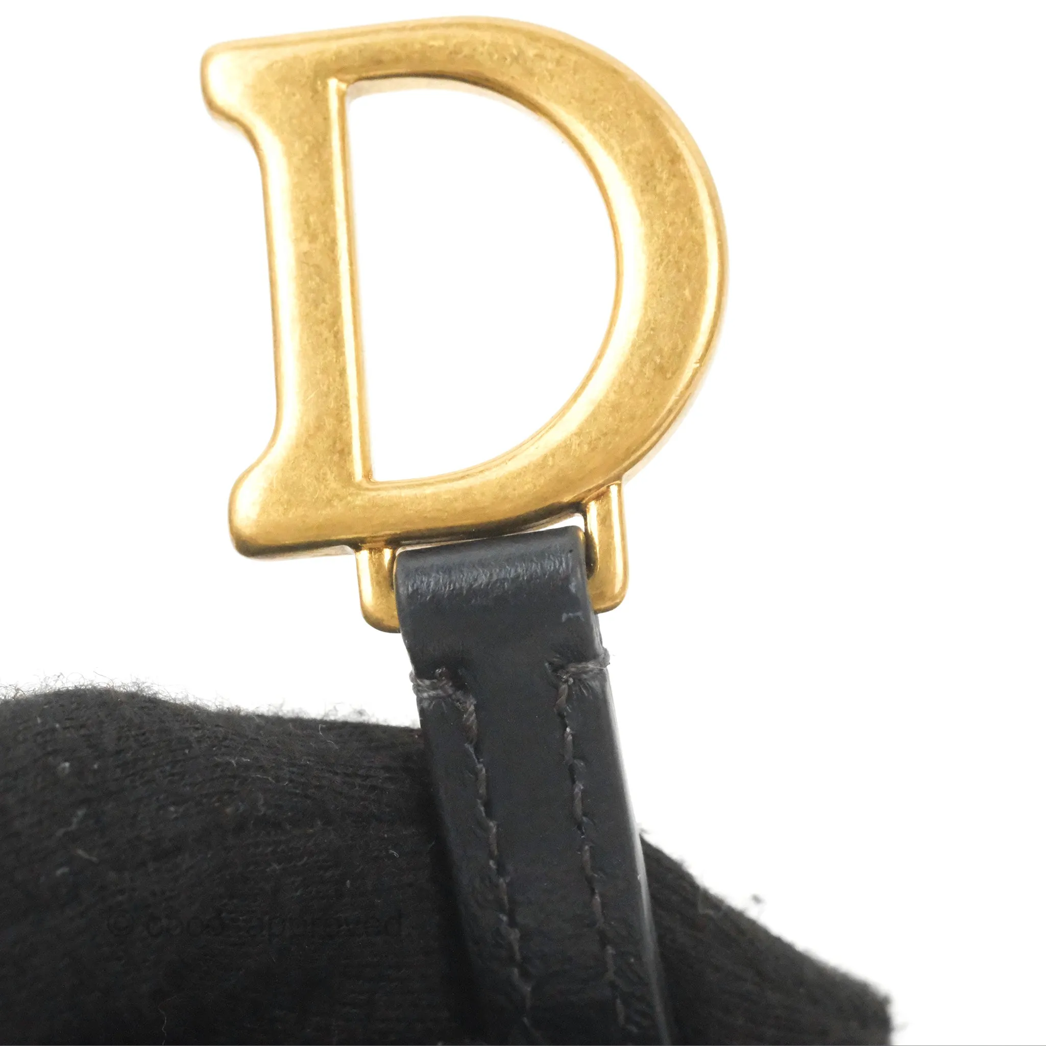 Christian Dior Saddle Chain Pouch Navy Oblique Jacquard
