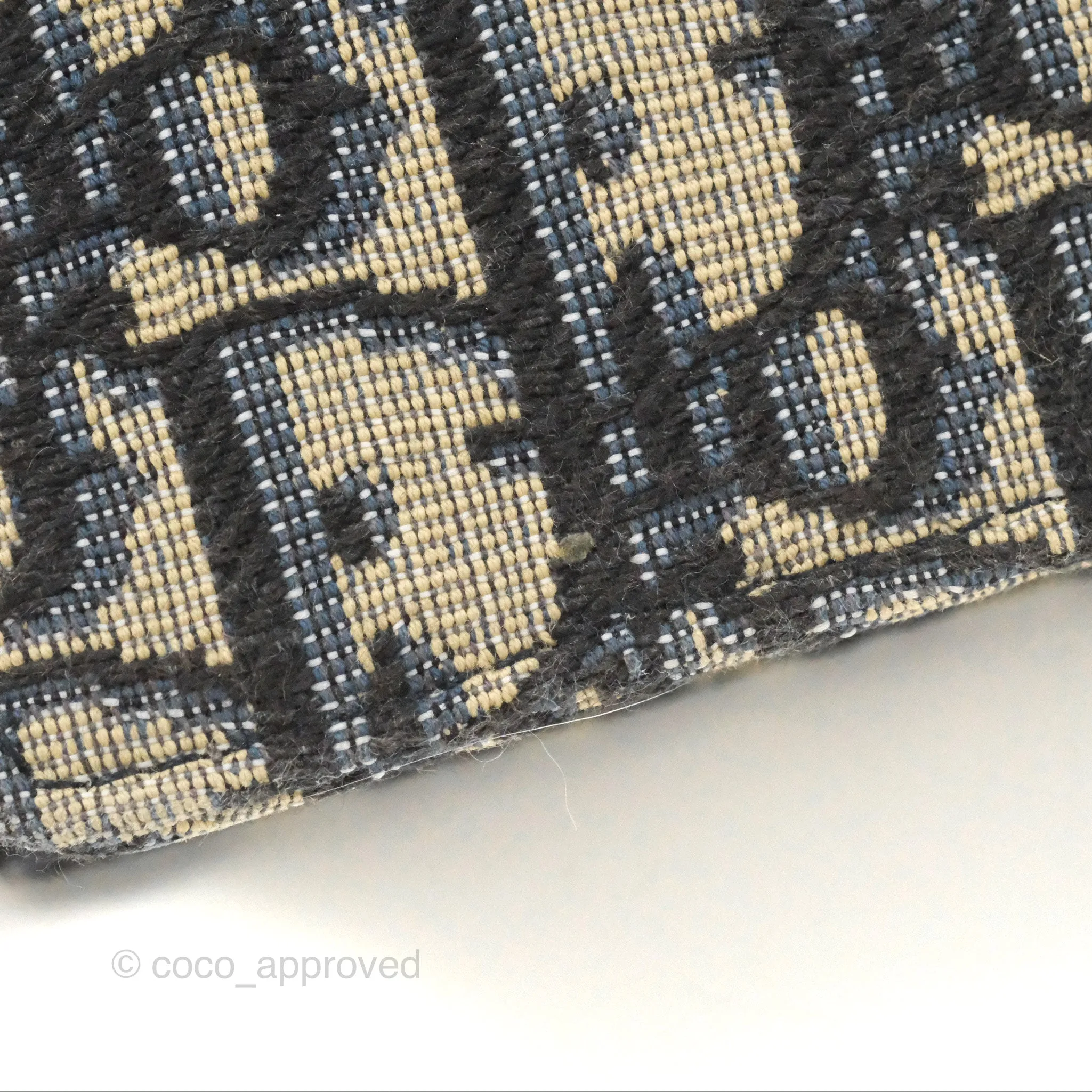 Christian Dior Saddle Chain Pouch Navy Oblique Jacquard
