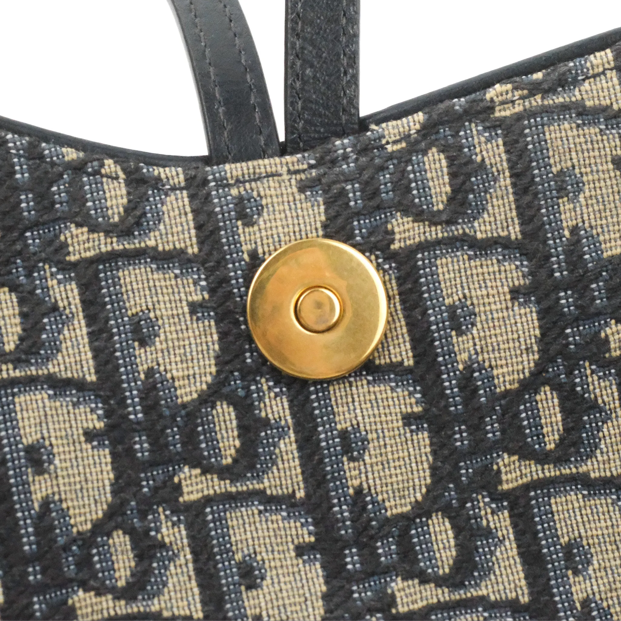 Christian Dior Saddle Chain Pouch Navy Oblique Jacquard