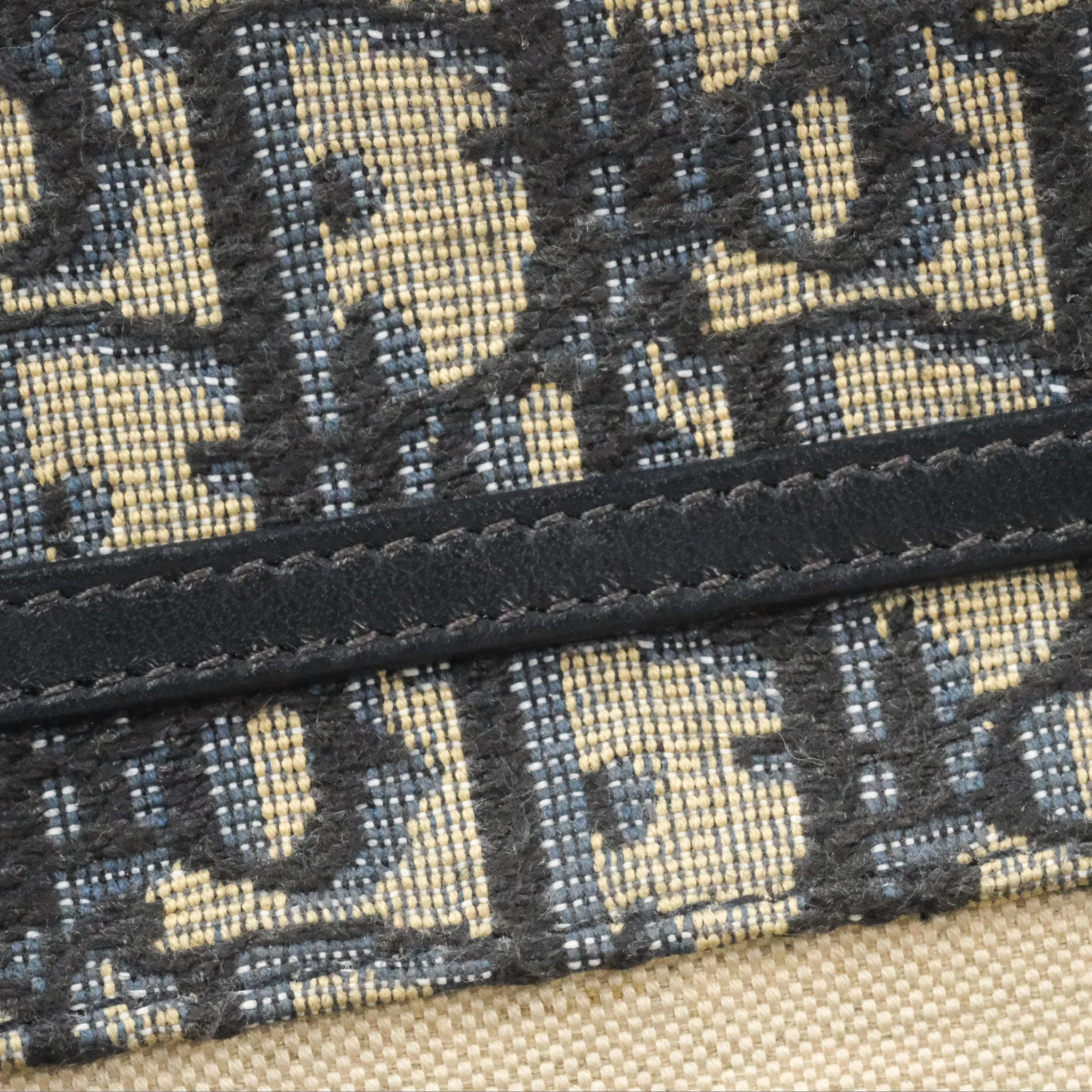 Christian Dior Saddle Chain Pouch Navy Oblique Jacquard