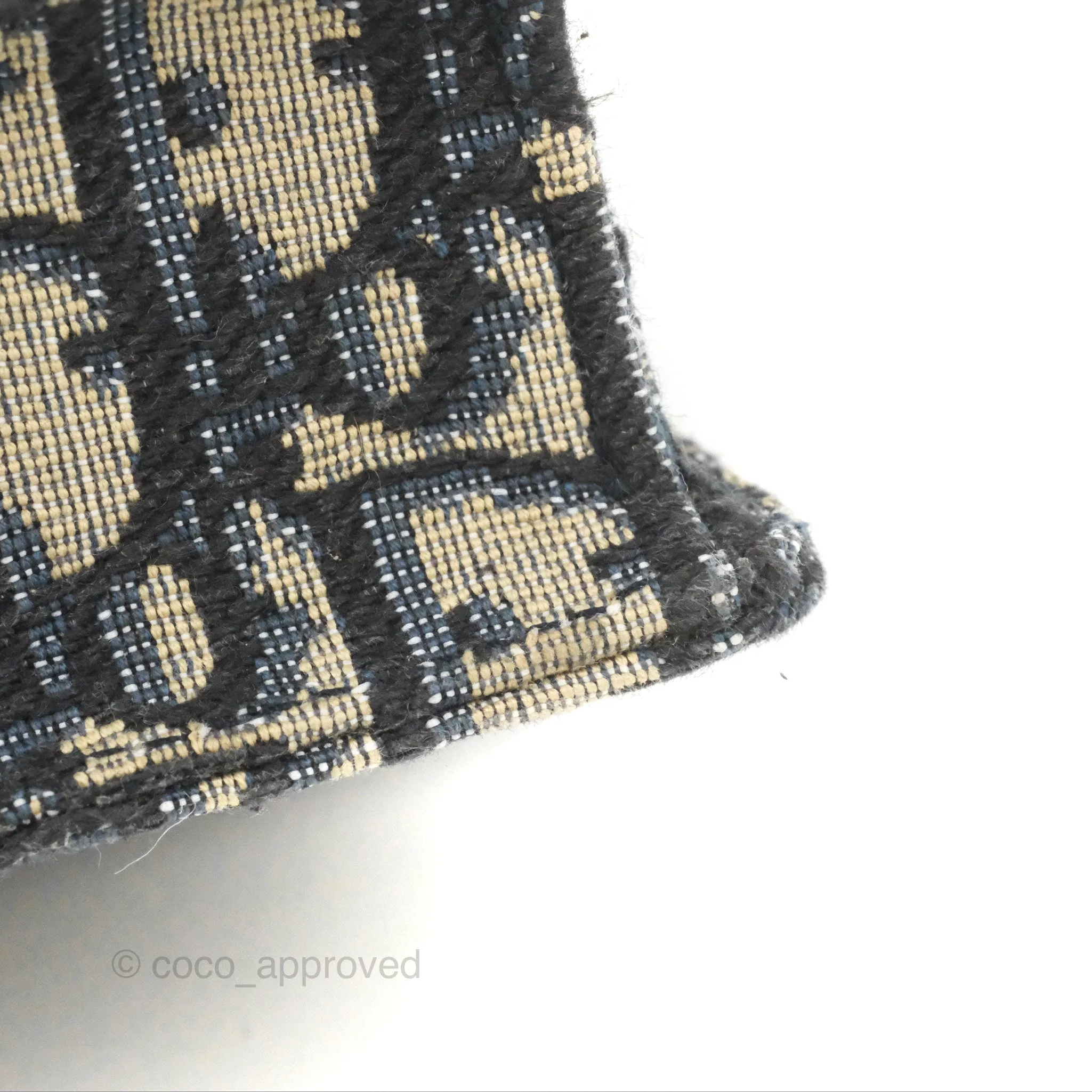 Christian Dior Saddle Chain Pouch Navy Oblique Jacquard
