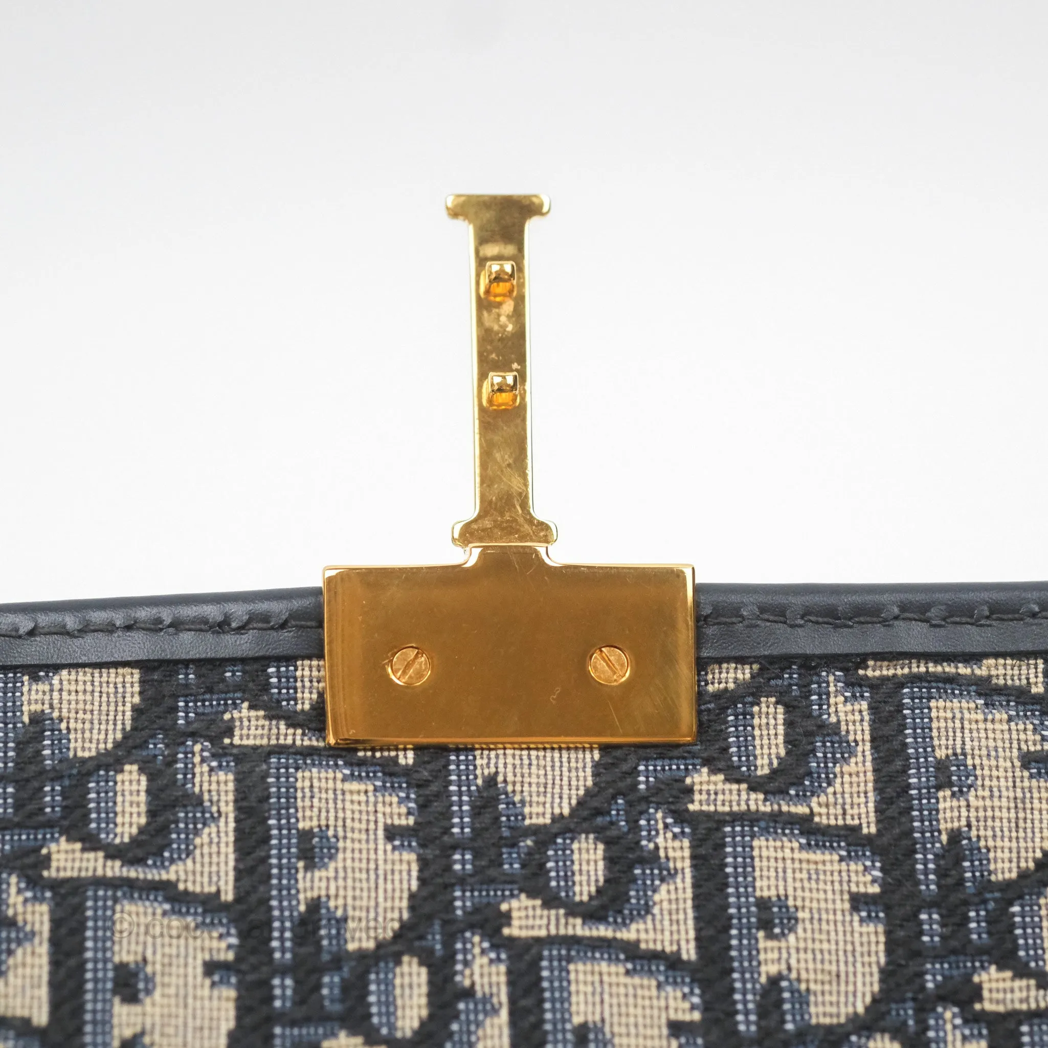 Christian Dior Small 30 Montaigne Bag Blue Dior Oblique Jacquard