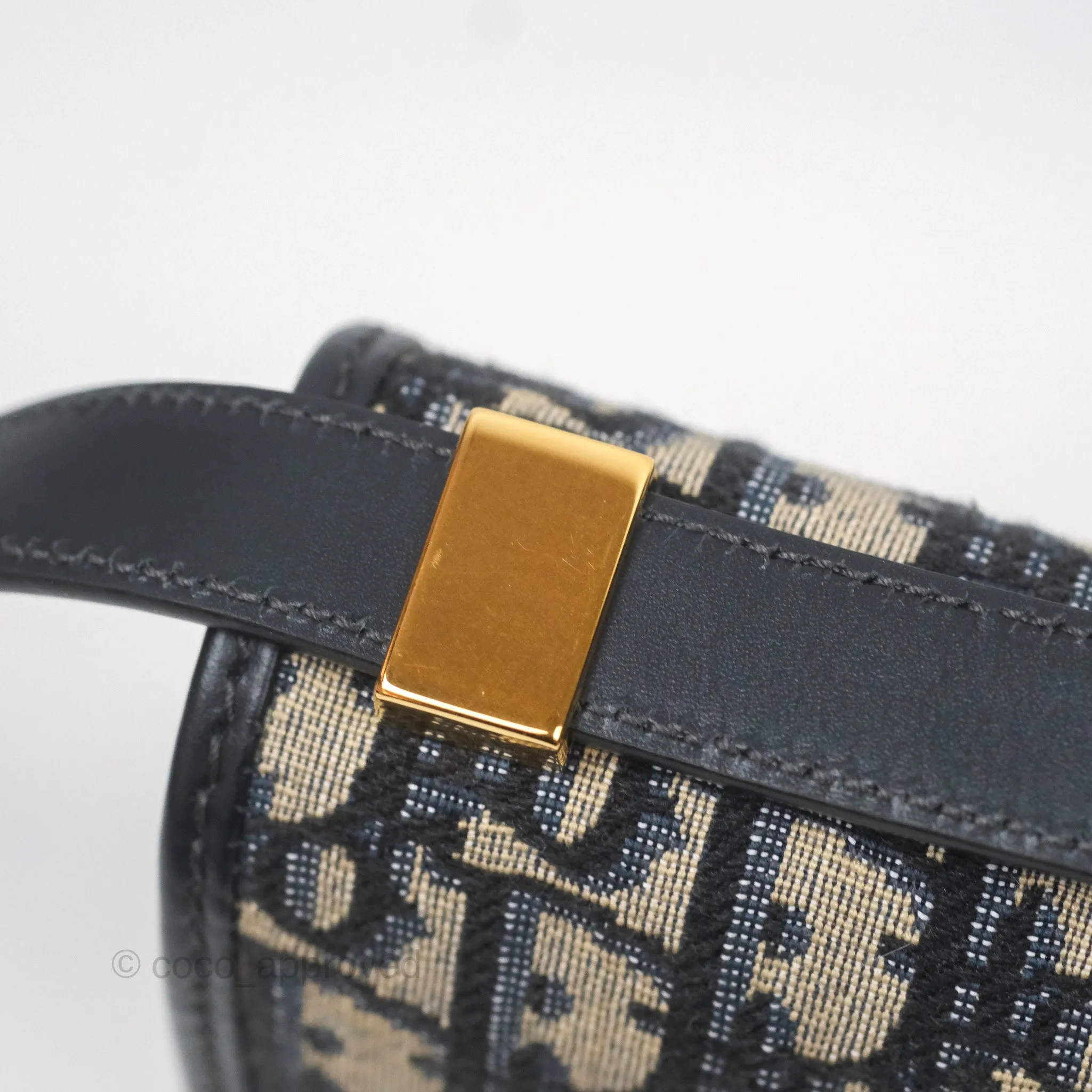 Christian Dior Small 30 Montaigne Bag Blue Dior Oblique Jacquard