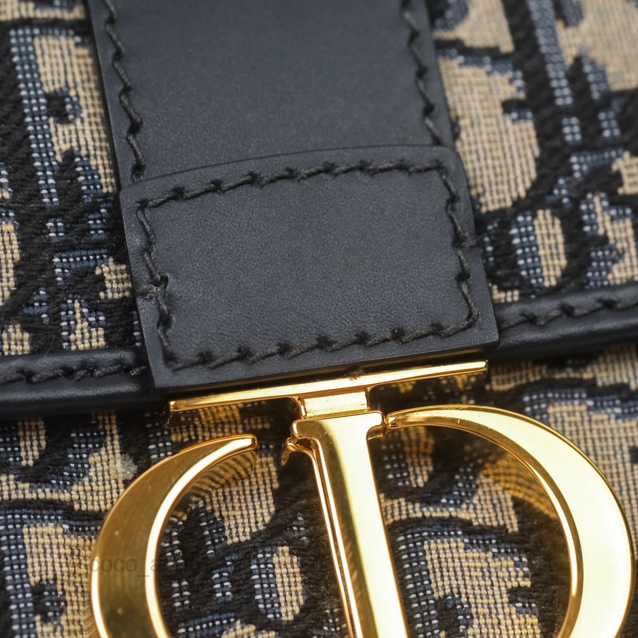Christian Dior Small 30 Montaigne Bag Blue Dior Oblique Jacquard