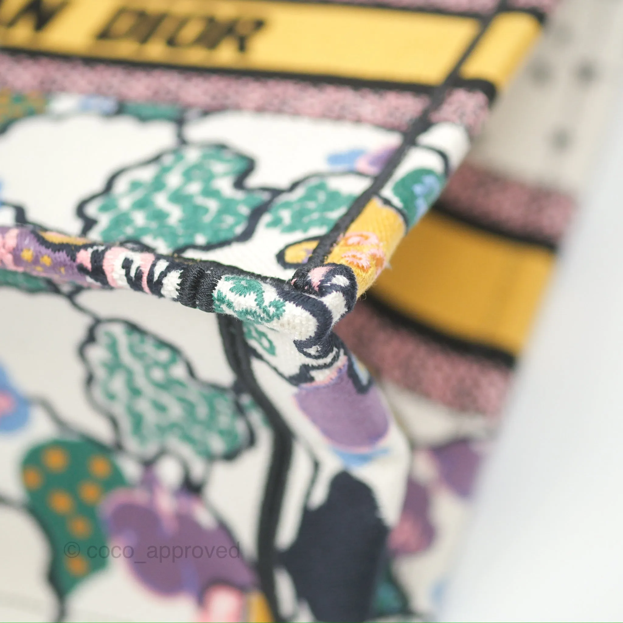 Christian Dior Small Book Tote Dior Latte Ciel de Rve Embroidery