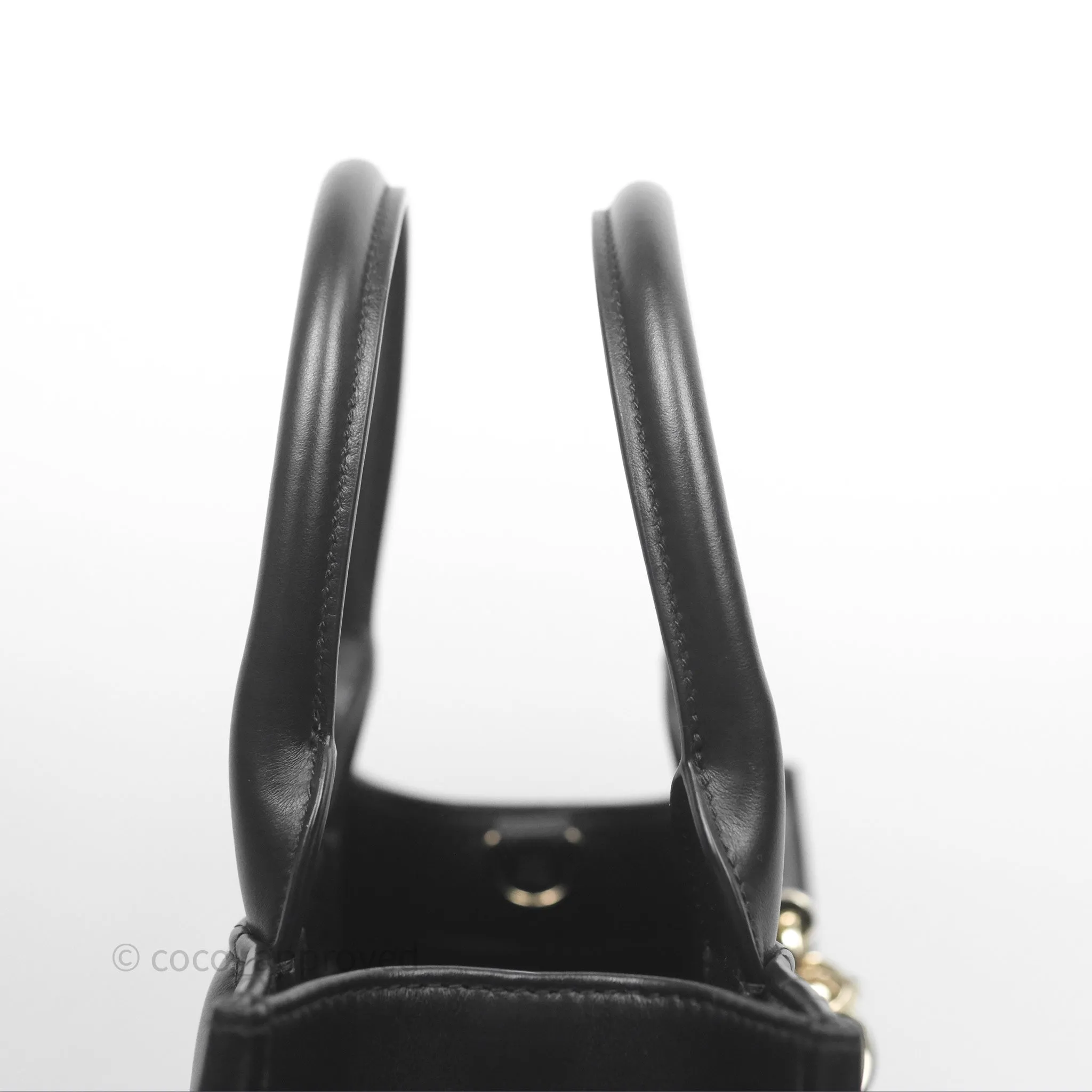 Christian Dior Small Dior Book Tote Black Macrocannage Calfskin Gold Hardware