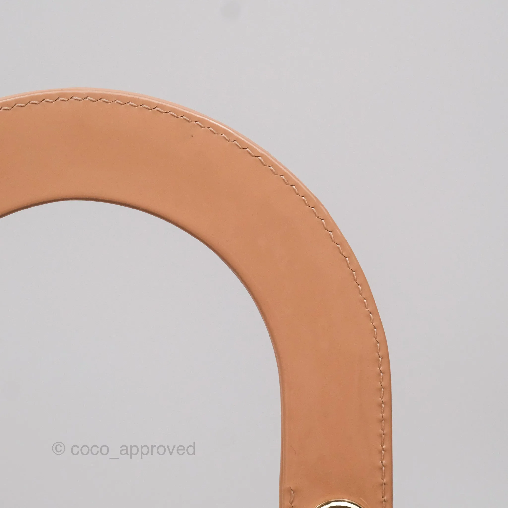 Christian Dior Small Lady Dior My ABCDior Beige Patent Gold Hardware