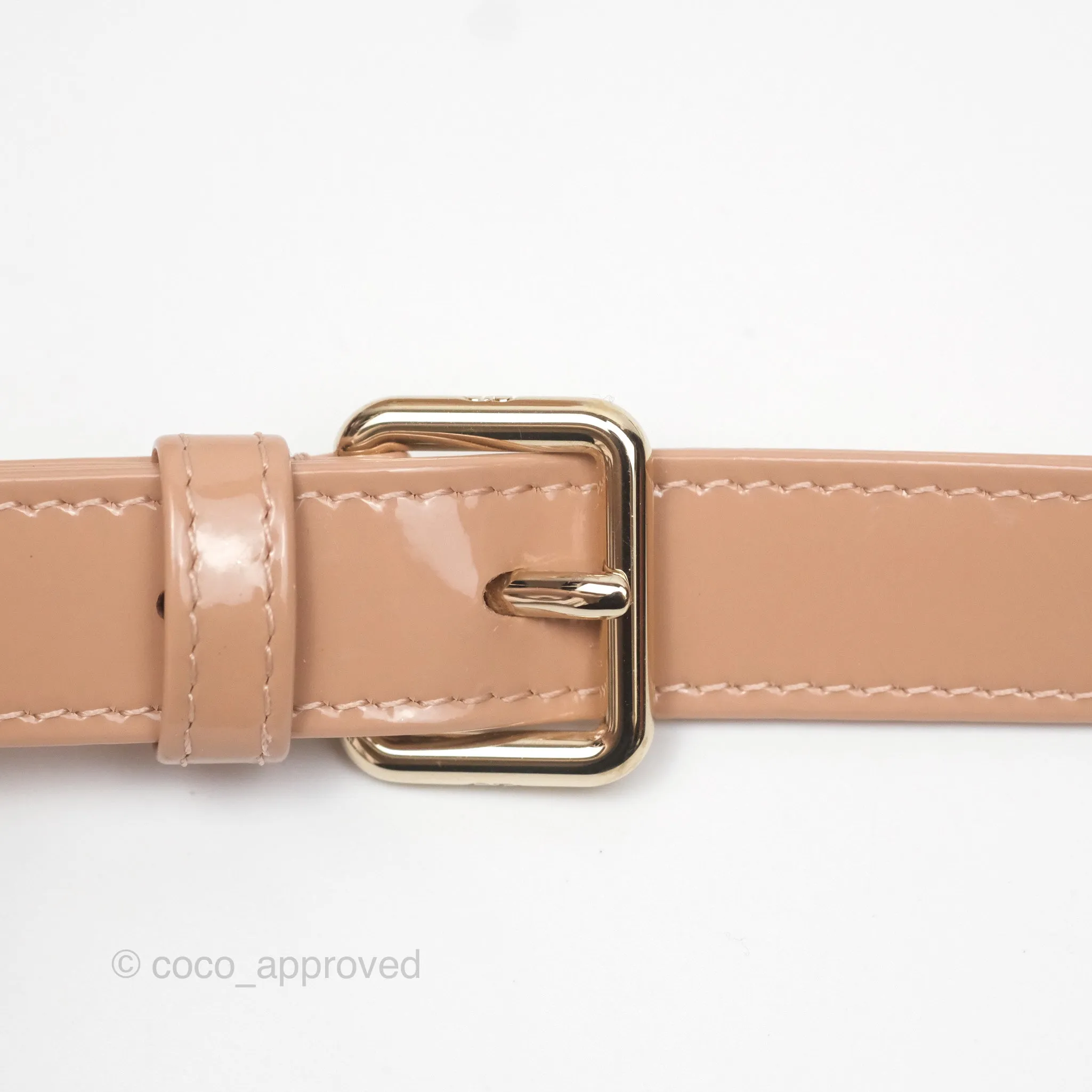 Christian Dior Small Lady Dior My ABCDior Beige Patent Gold Hardware