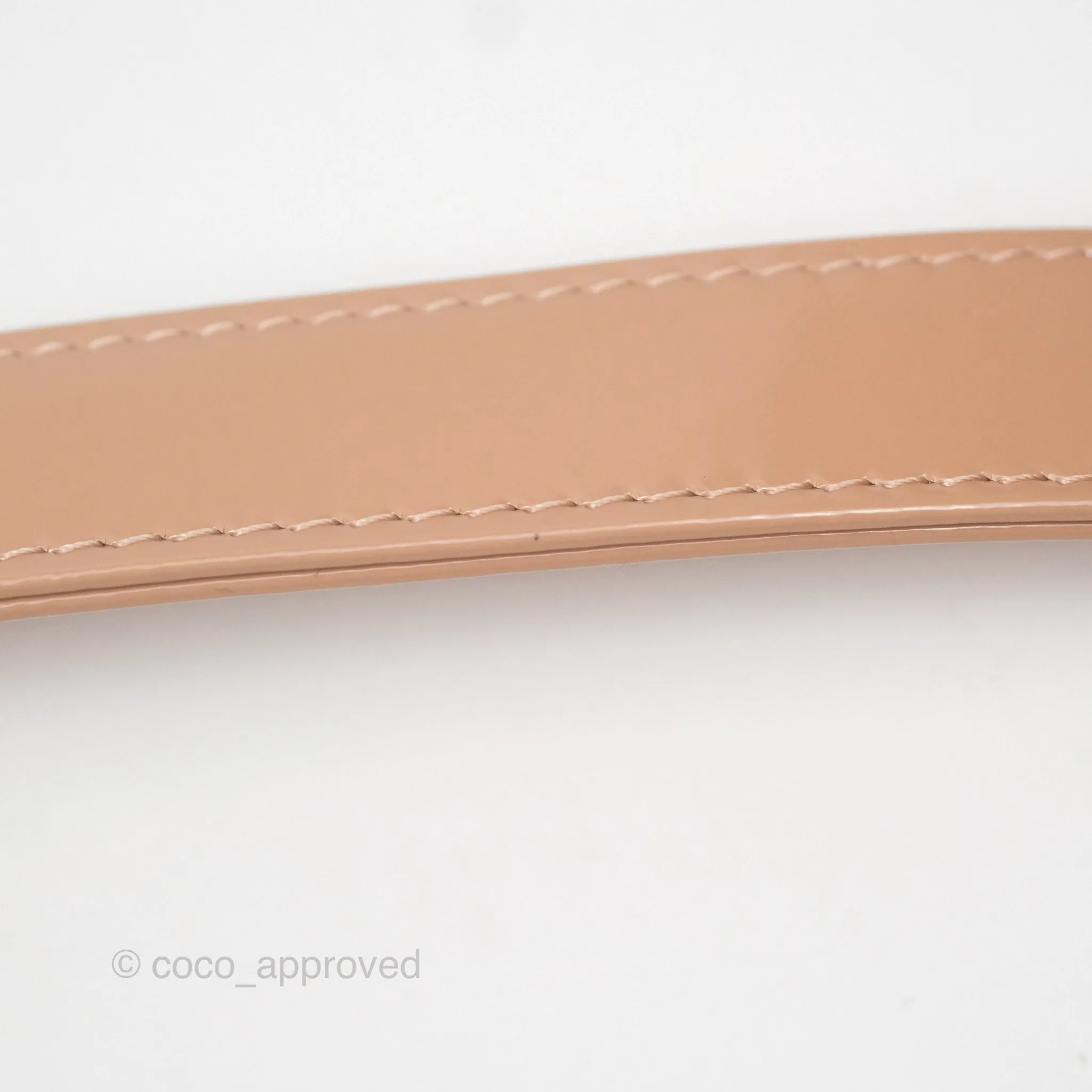 Christian Dior Small Lady Dior My ABCDior Beige Patent Gold Hardware