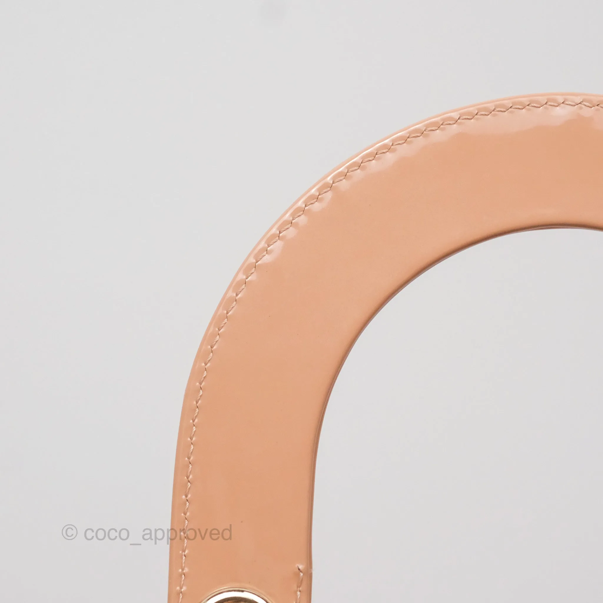 Christian Dior Small Lady Dior My ABCDior Beige Patent Gold Hardware
