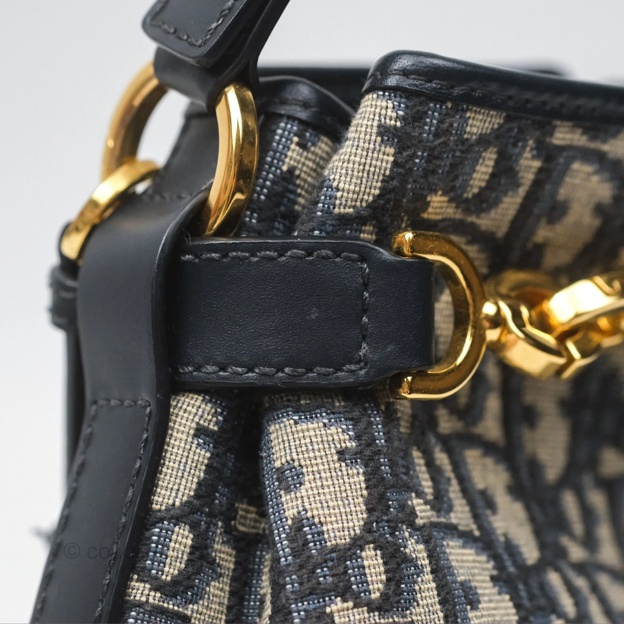 Christian Dior Small O C'est Dior Bucket Bag Blue Dior Oblique Jacquard
