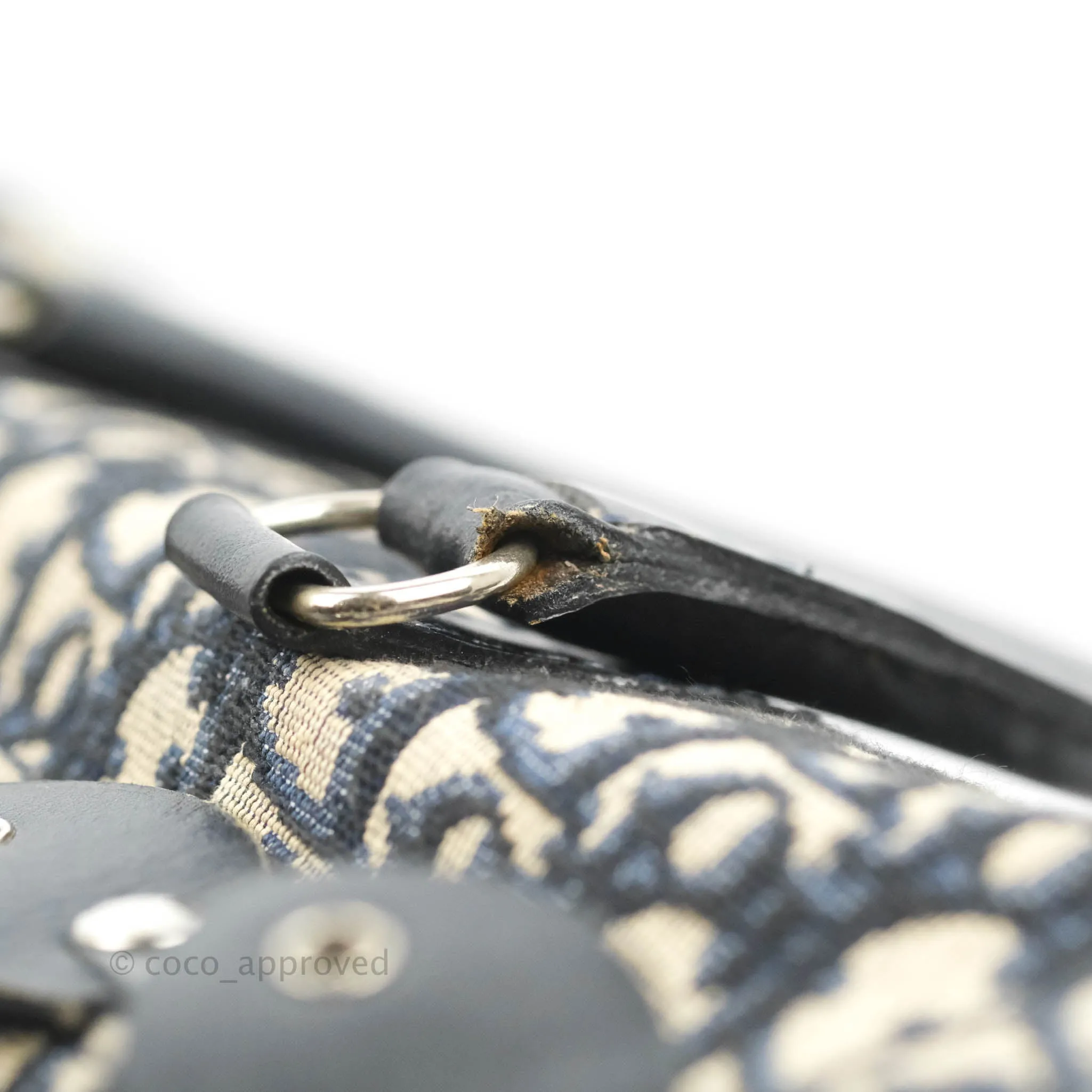 Christian Dior Vintage Trotter 30 Boston Bag Navy