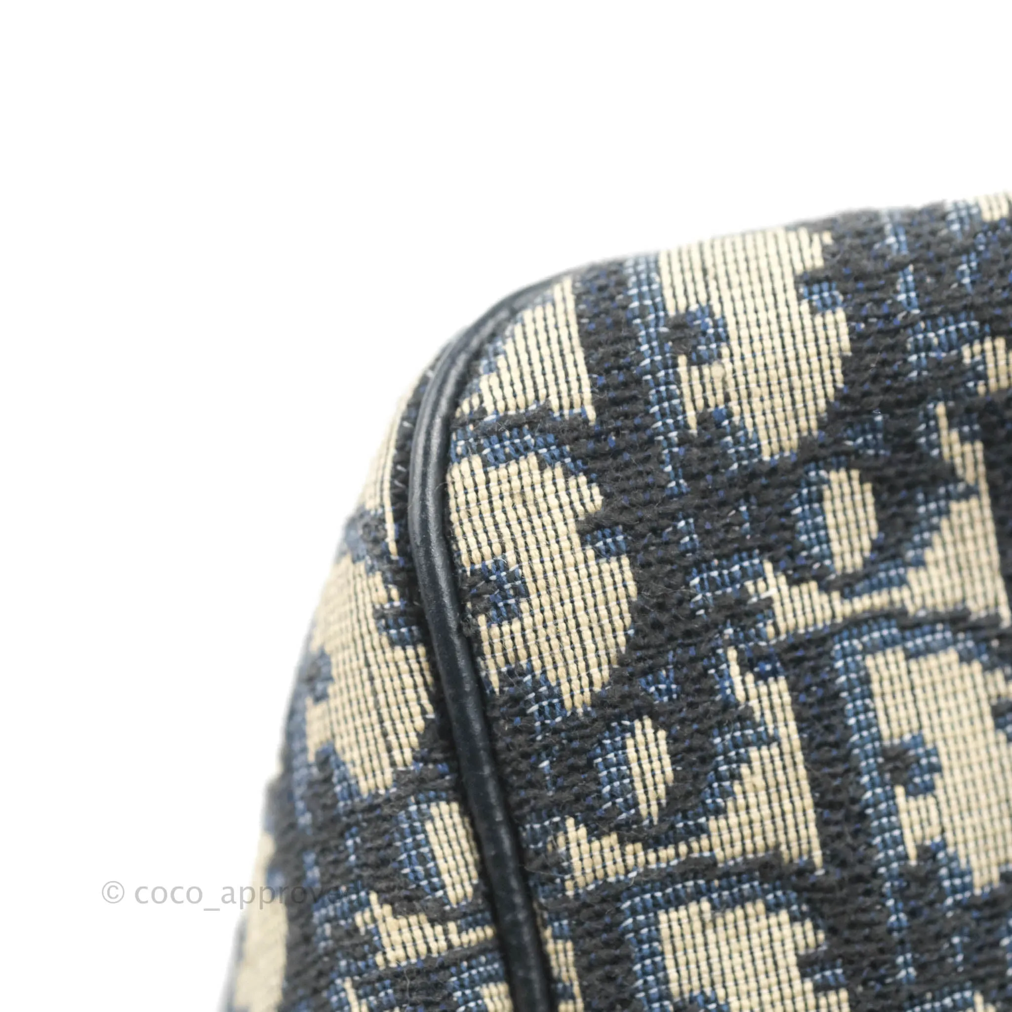 Christian Dior Vintage Trotter 30 Boston Bag Navy