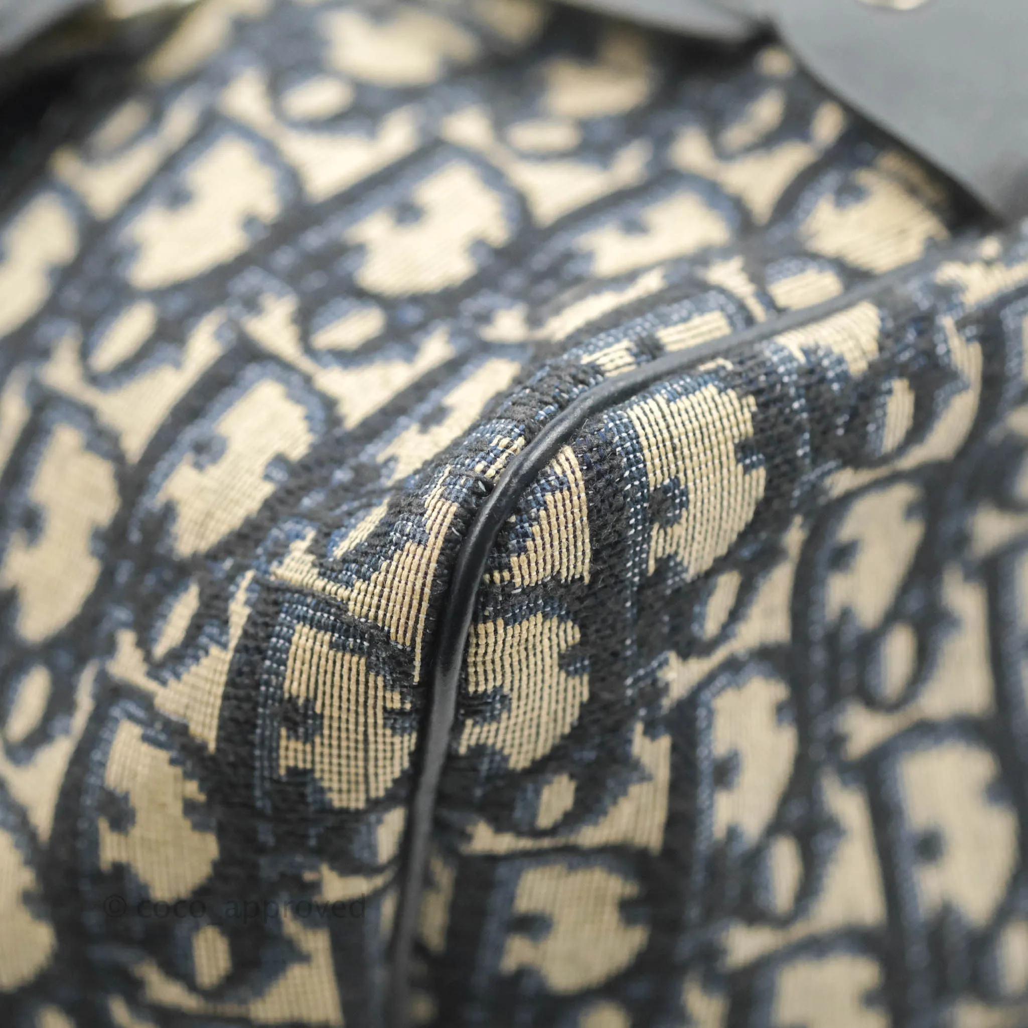 Christian Dior Vintage Trotter 30 Boston Bag Navy