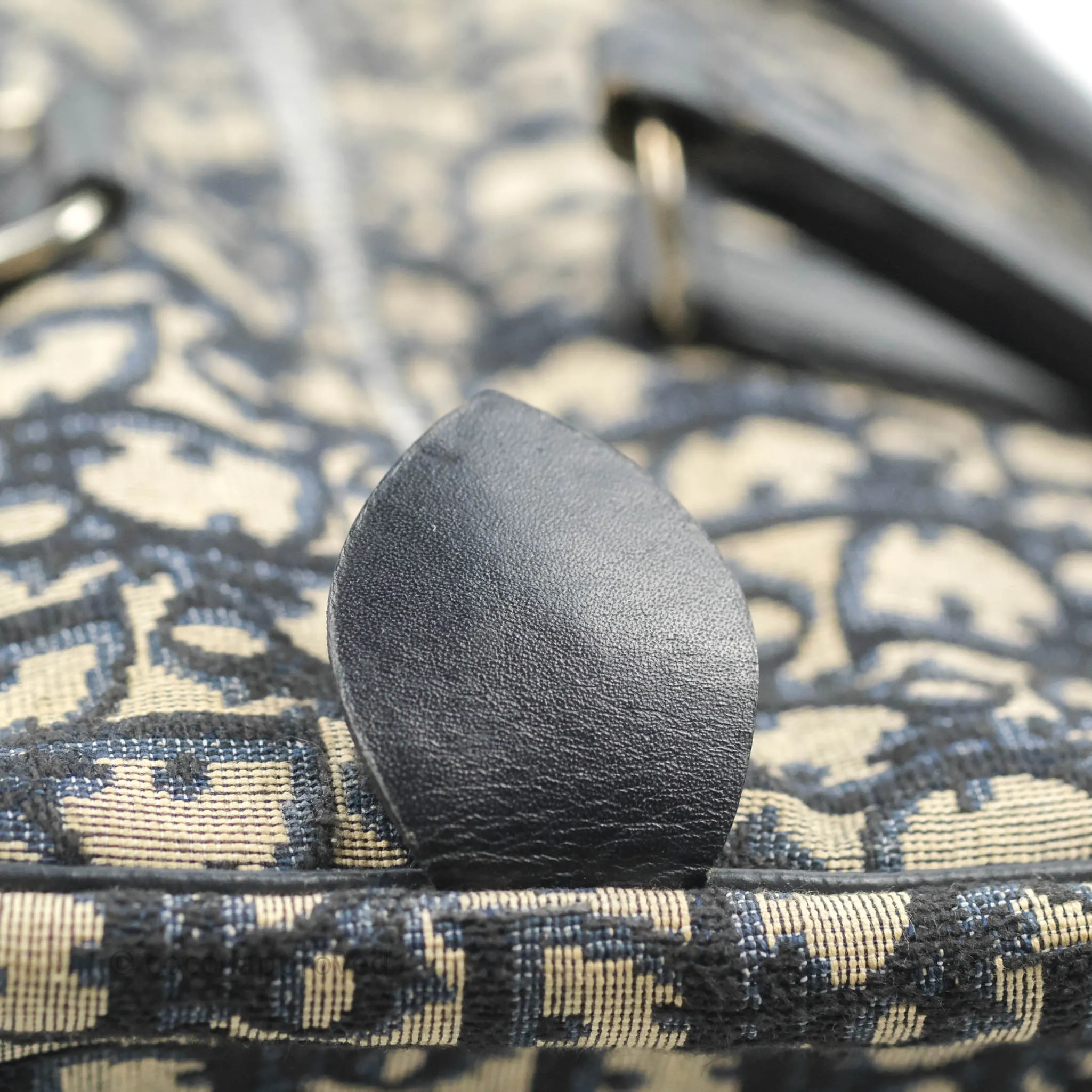 Christian Dior Vintage Trotter 30 Boston Bag Navy