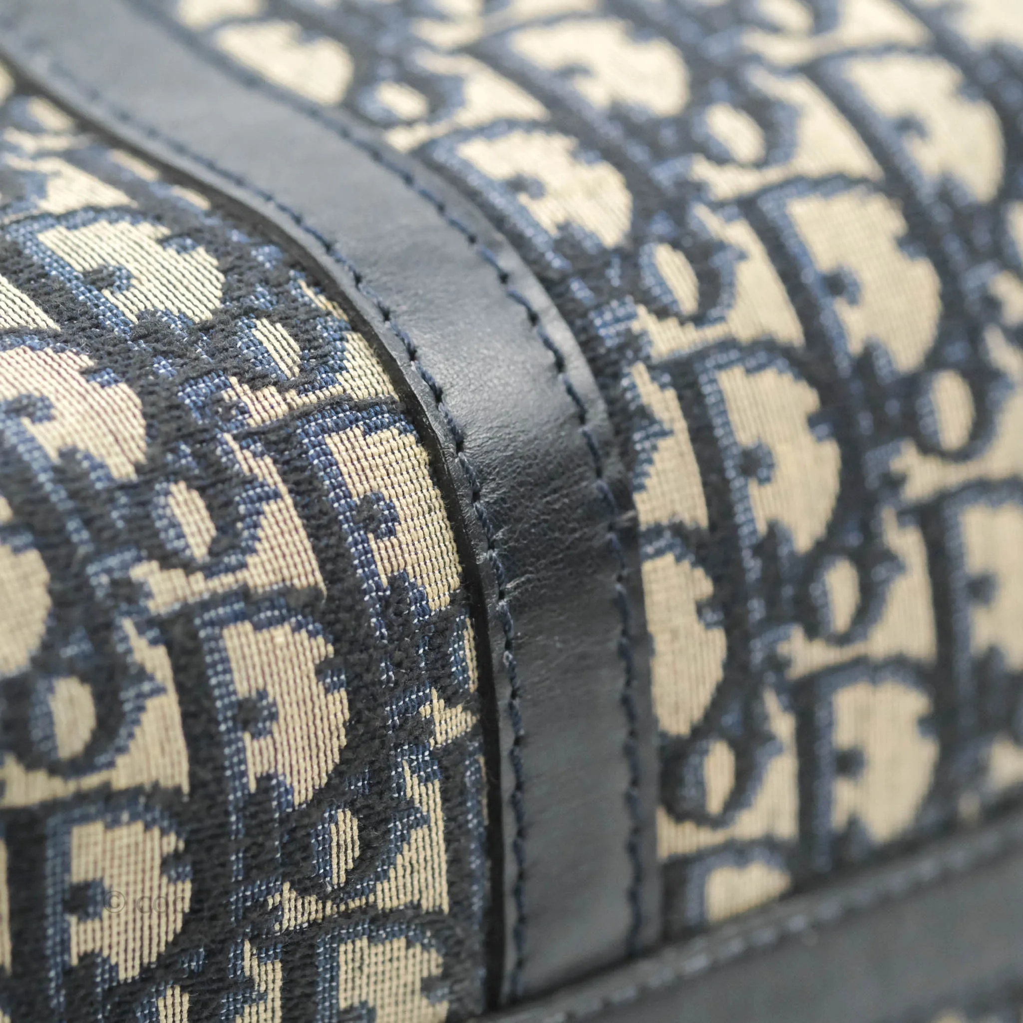 Christian Dior Vintage Trotter 30 Boston Bag Navy