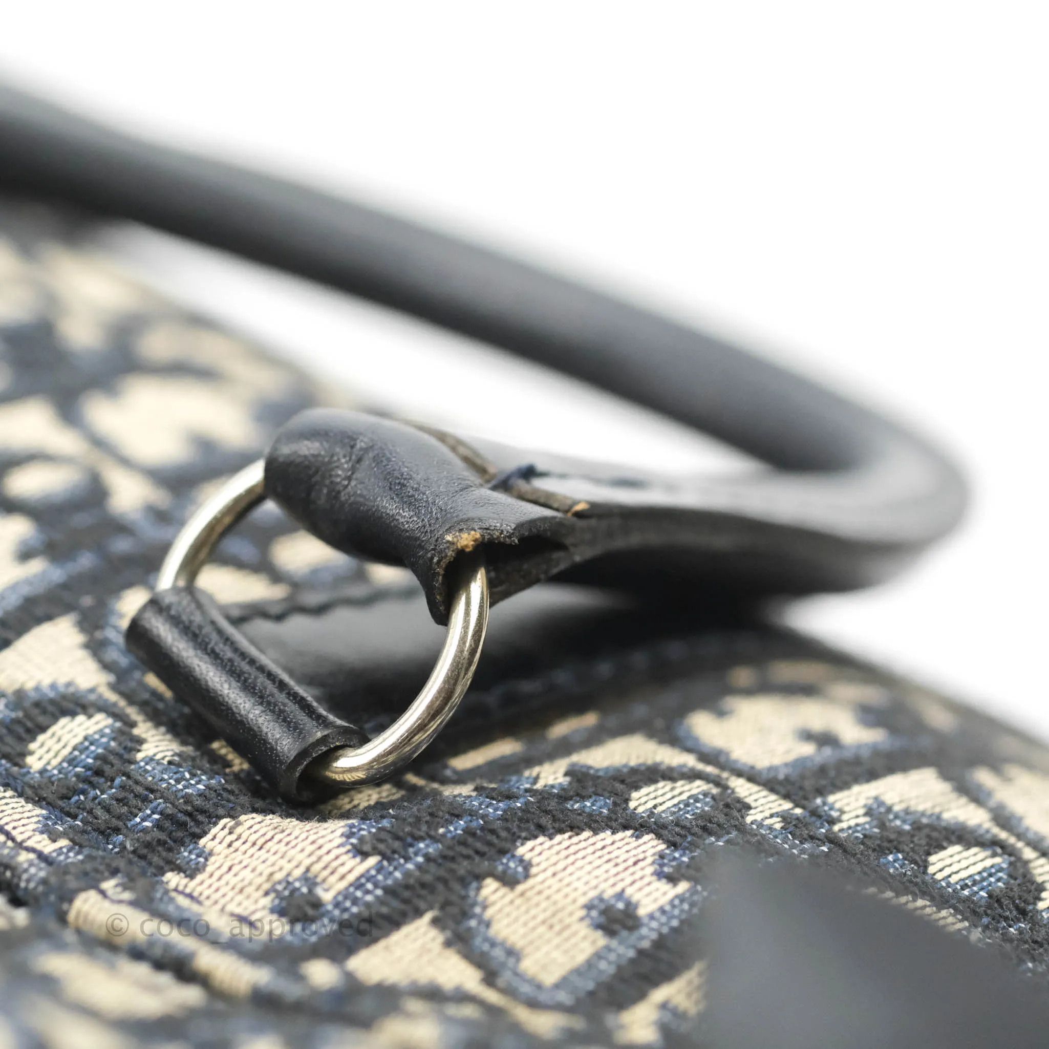 Christian Dior Vintage Trotter 30 Boston Bag Navy