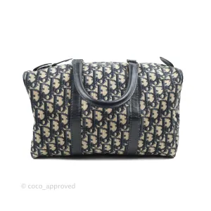 Christian Dior Vintage Trotter 30 Boston Bag Navy