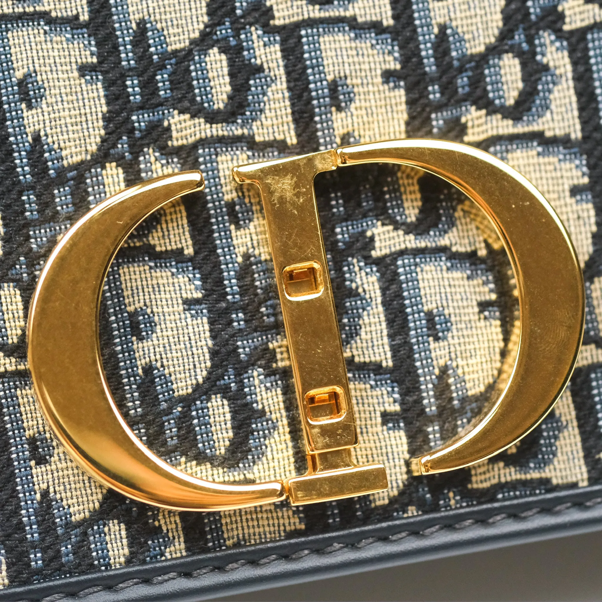 Dior 30 Montaigne Bag Blue Dior Oblique Jacquard