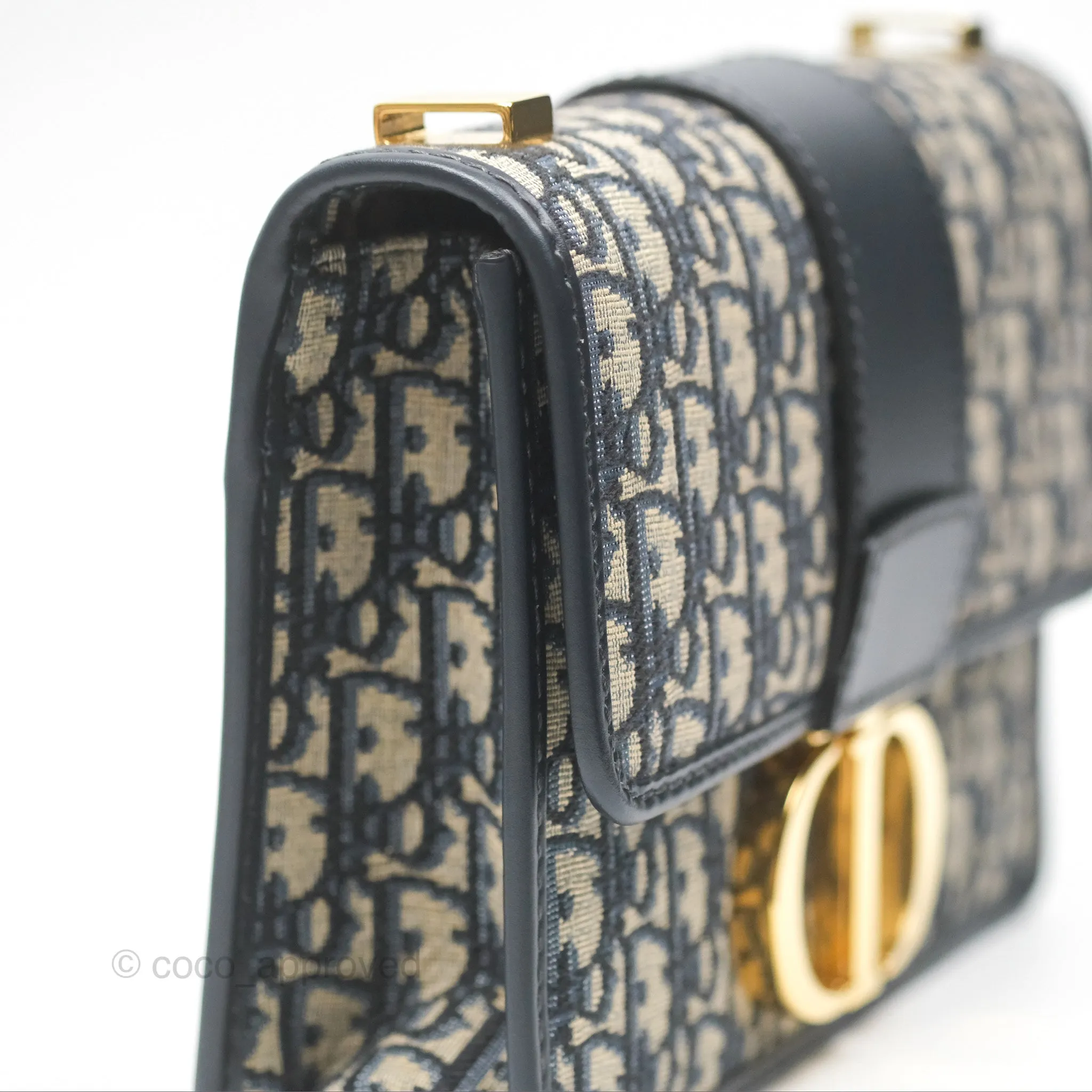 Dior 30 Montaigne Bag Blue Dior Oblique Jacquard