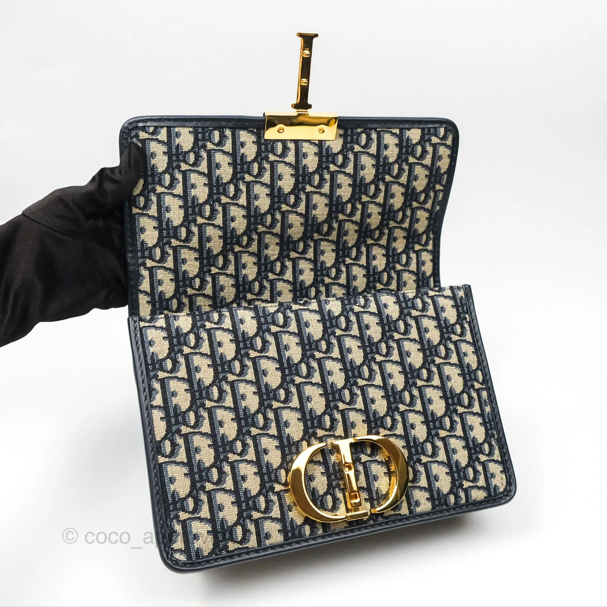 Dior 30 Montaigne Bag Blue Dior Oblique Jacquard