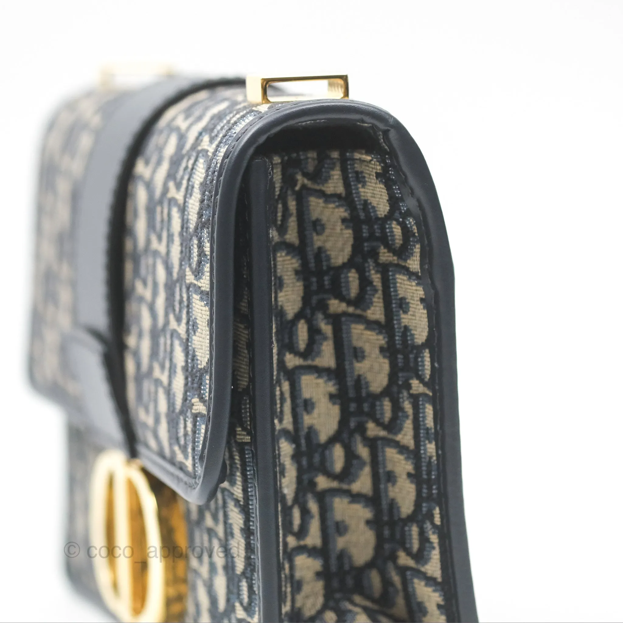 Dior 30 Montaigne Bag Blue Dior Oblique Jacquard