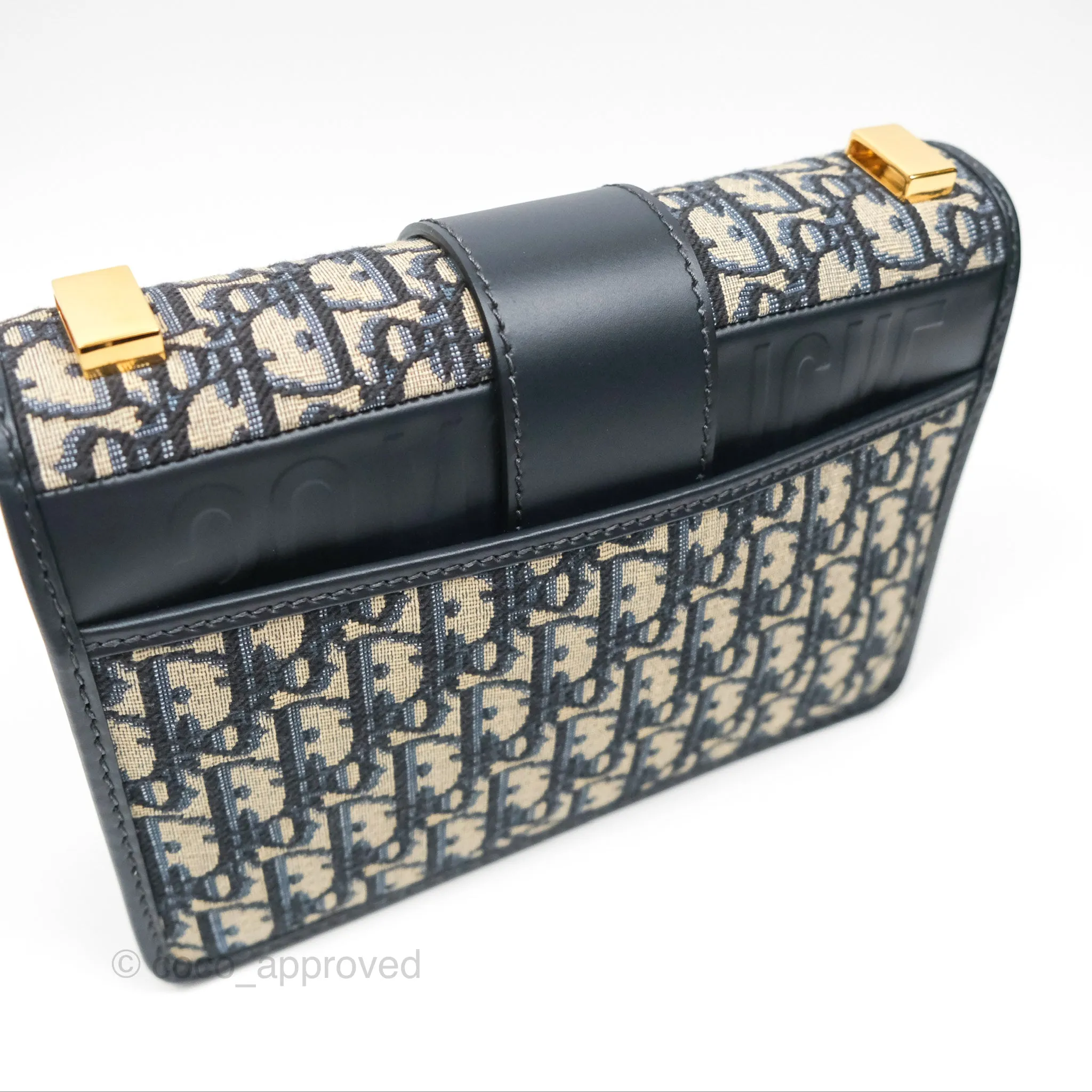 Dior 30 Montaigne Bag Blue Dior Oblique Jacquard